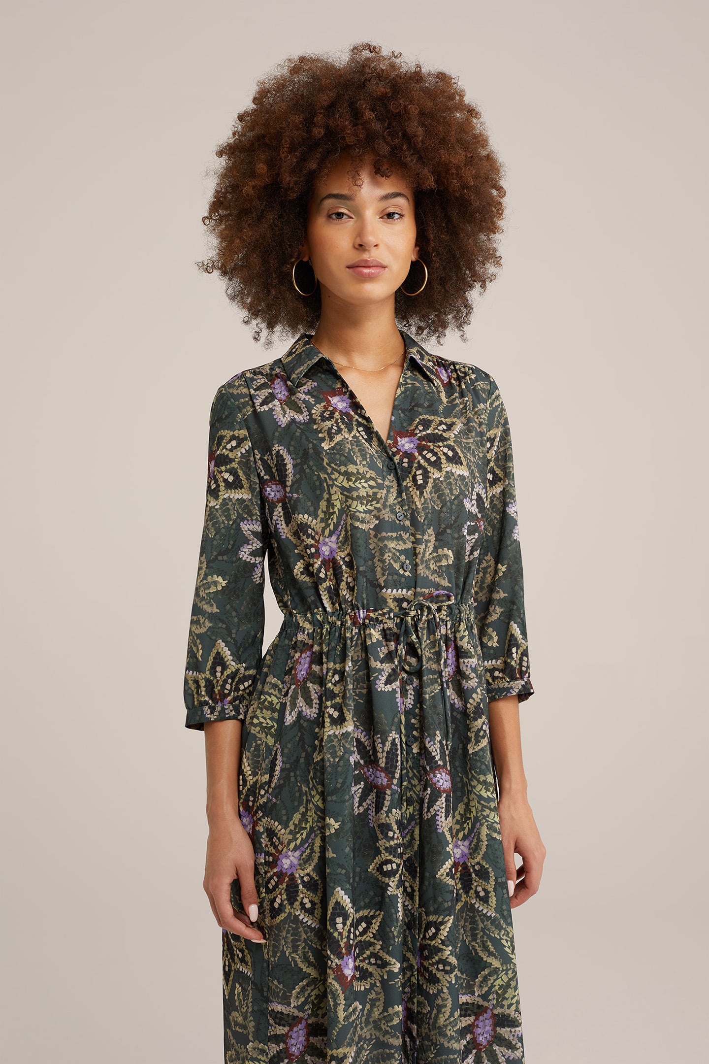 DRESS MID LENGTH DARK GREEN 5