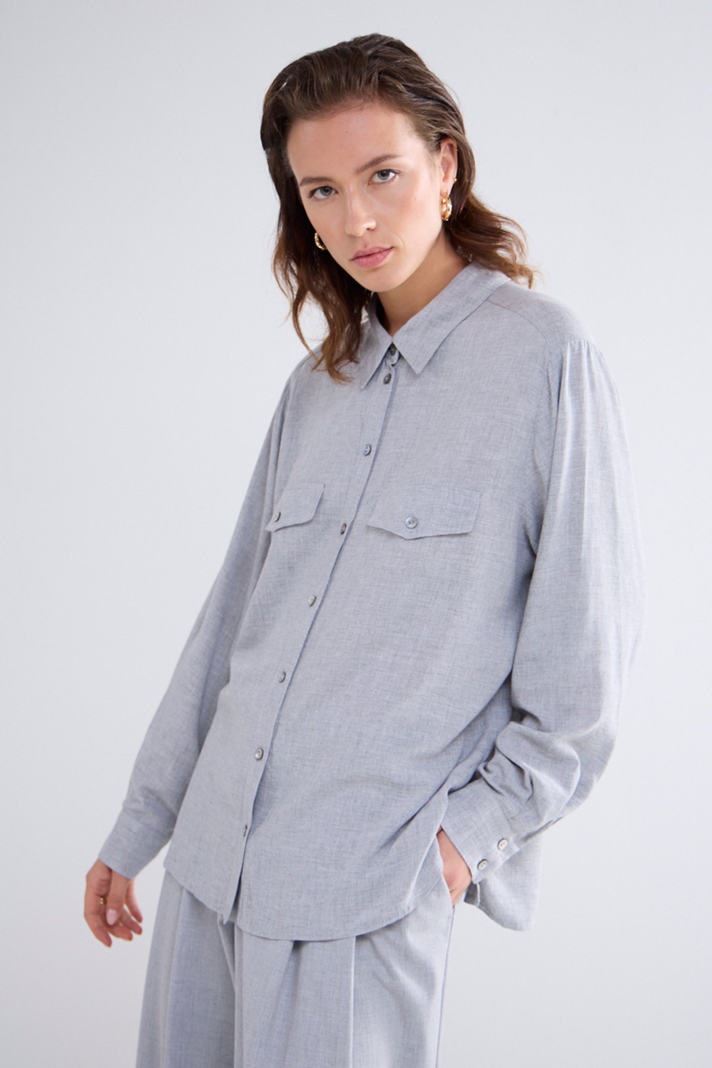 BLOUSE VISCOSE GREYS by Summum Woman