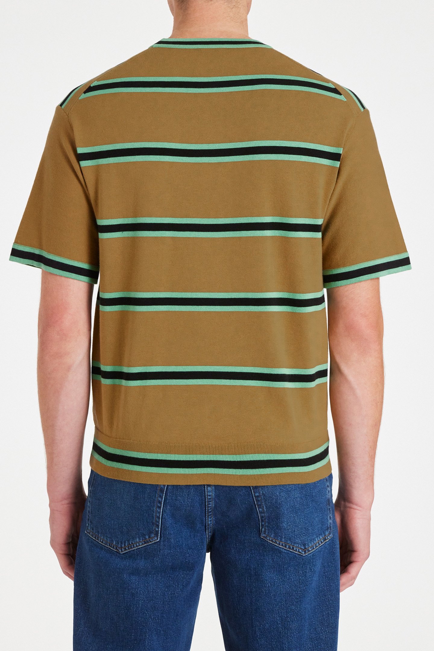 MENS SWEATER SS T SHIRT ZEB EMB KHAKI 2