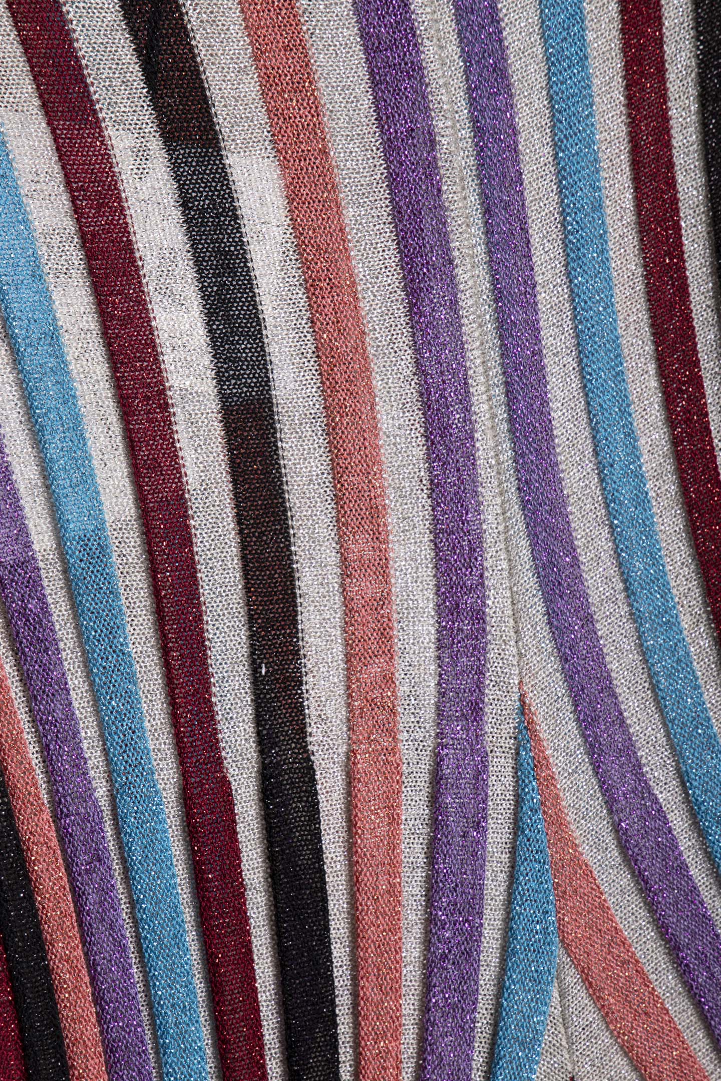 STRIPED LUREX TROUSERS WHITE 4