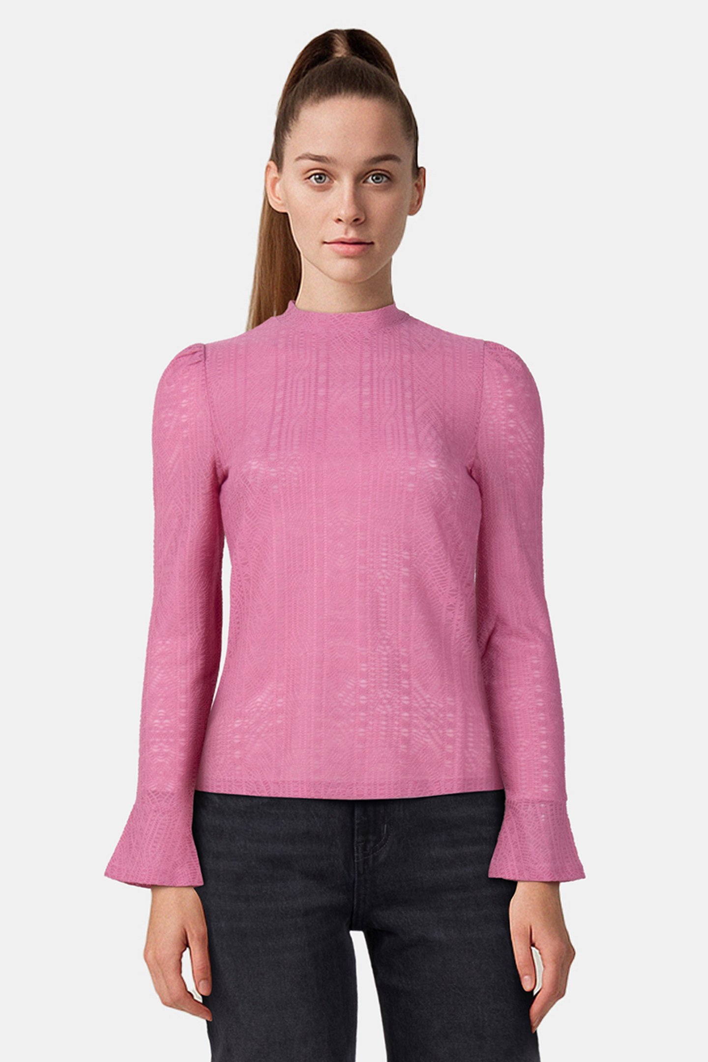 TOP TROMPET SLEEVE ROSE by Tramontana