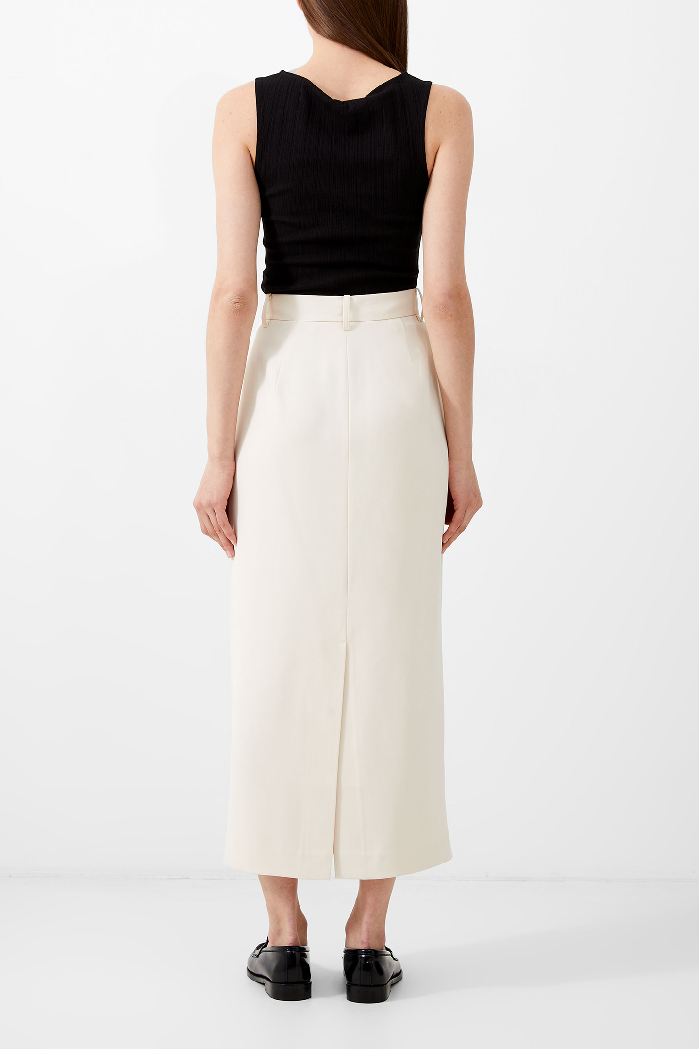 HARRIE SUITING MIDI SKIRT CLASSIC CREAM 4