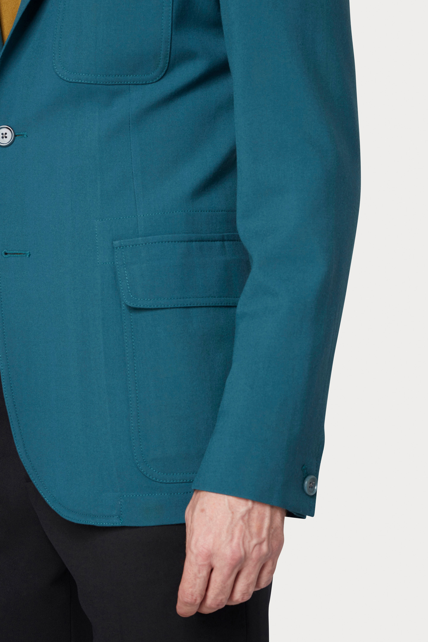 GENTS 2 BTN PATCH POCKET JACKET BOTTLE GREEN 5