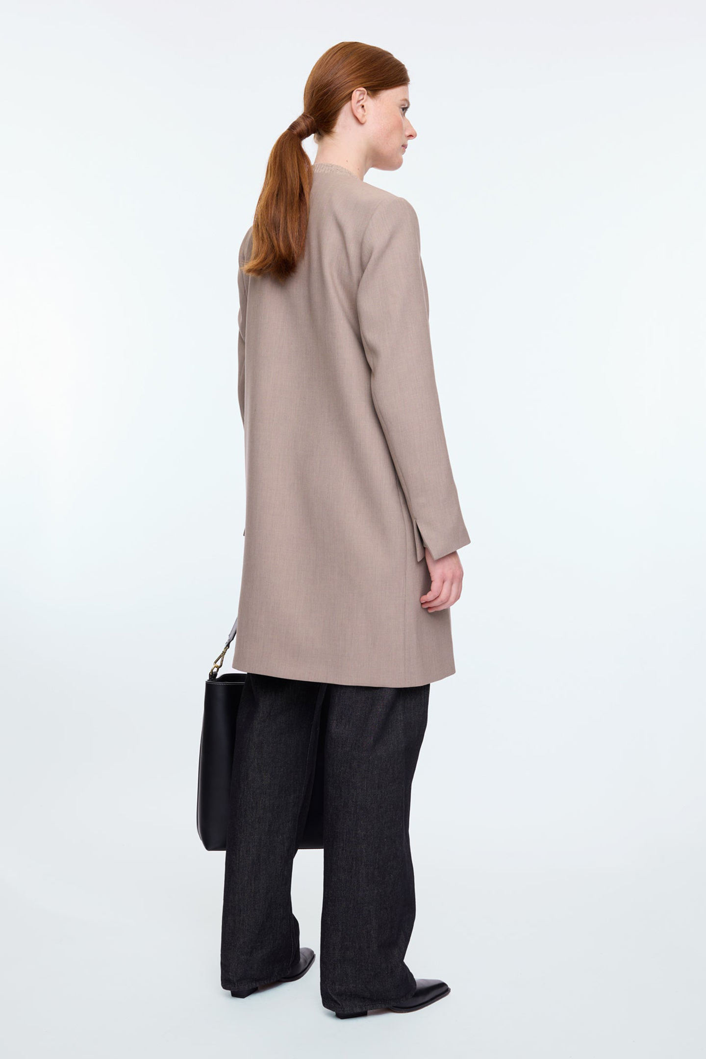 COLBERT LONG VISCOSE MIX BLAZER TAUPE MELANGE 2