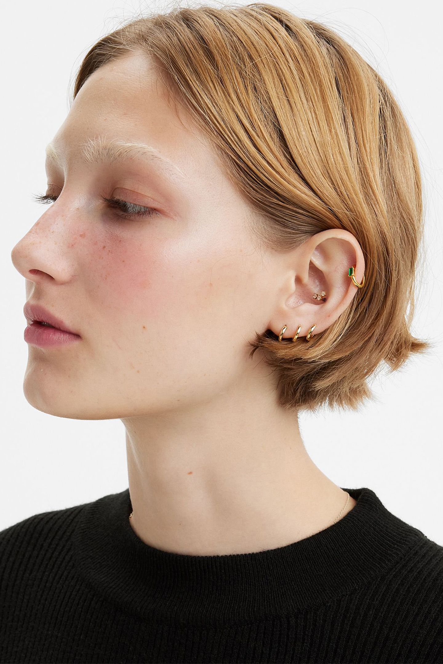 RIB CREW SWEATER CAVIAR WOOL LIKE 5