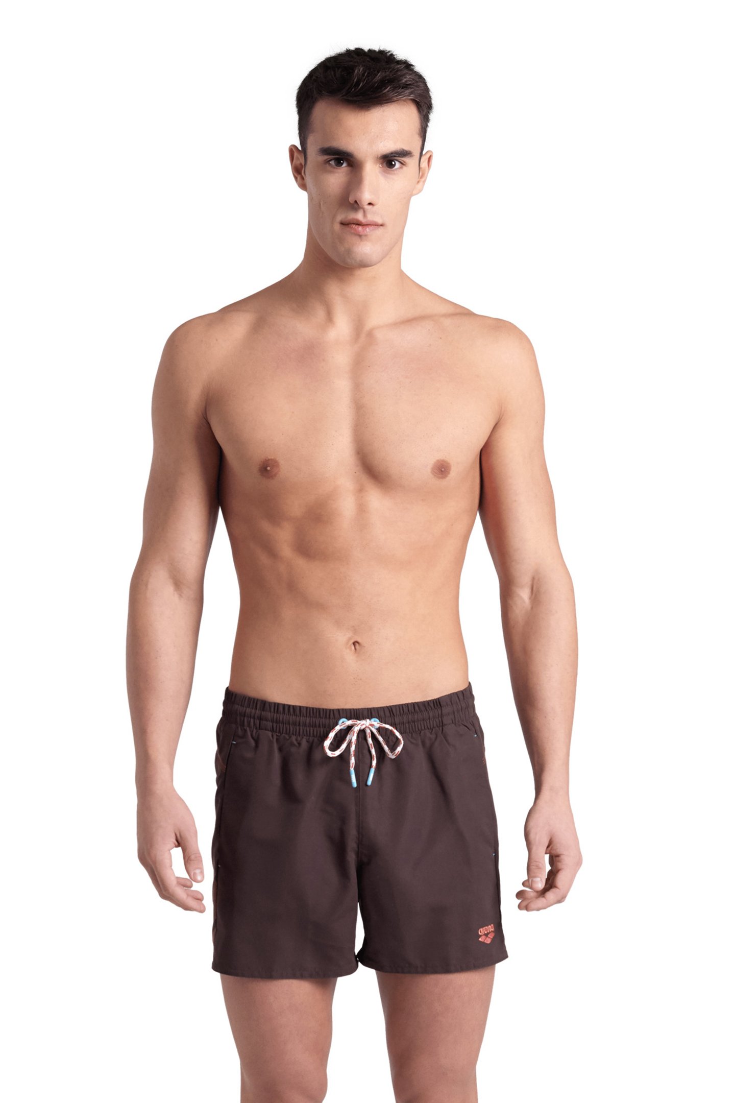 MEN'S ARENA PRO_FILE BEACH SHORT LOGO SEPIA-CALYPSO CORAL by Arena