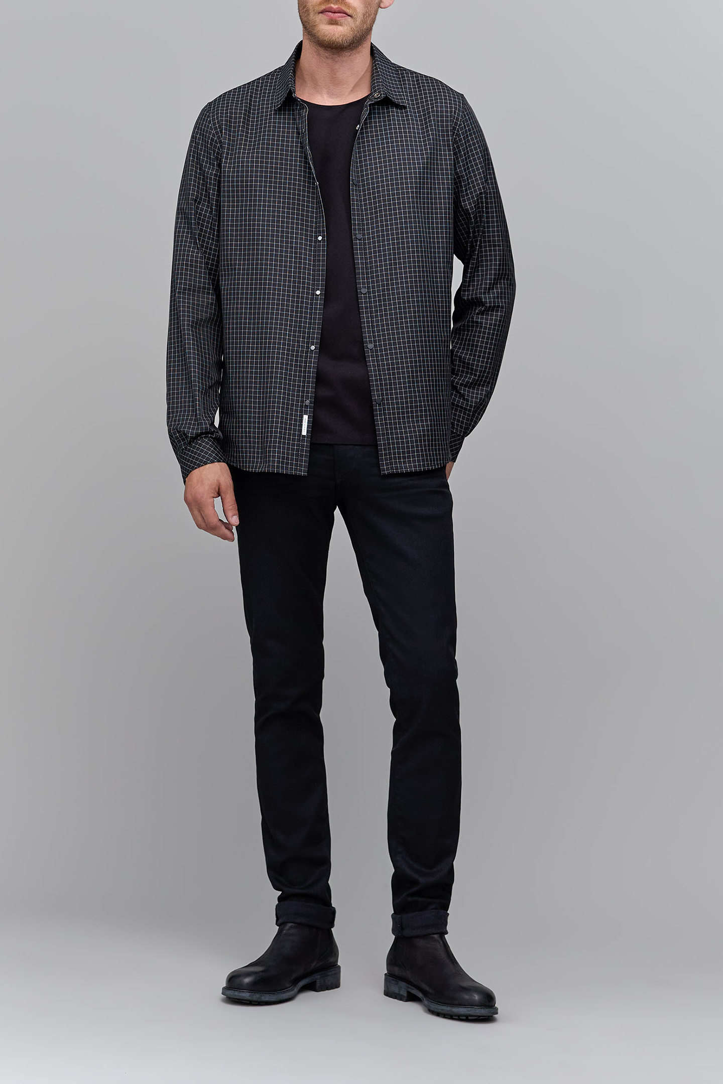 DRYFAST BLACK CHECK REGULAR SHIRT 3