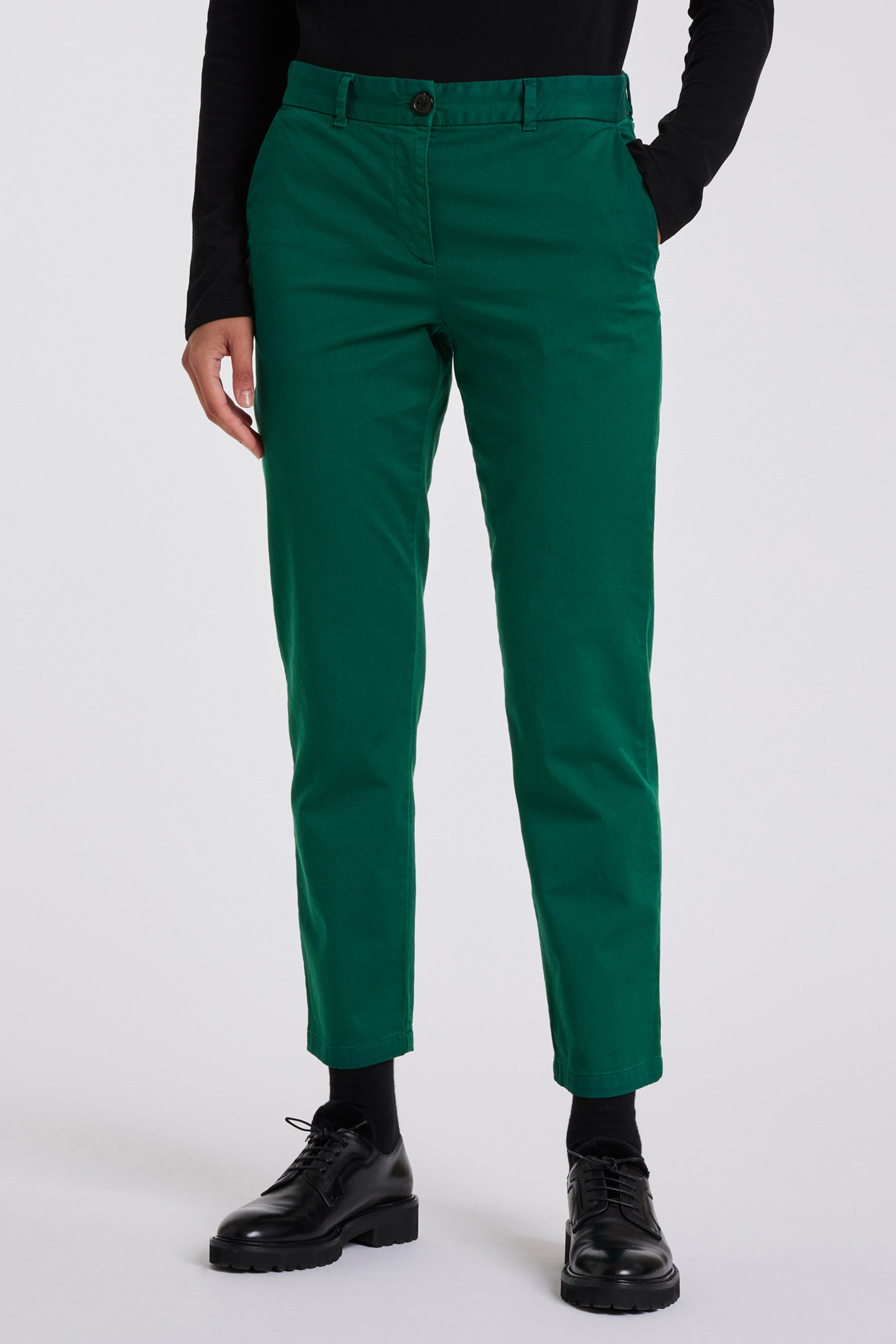 WOMENS TROUSERS BOTTLE GREEN 1