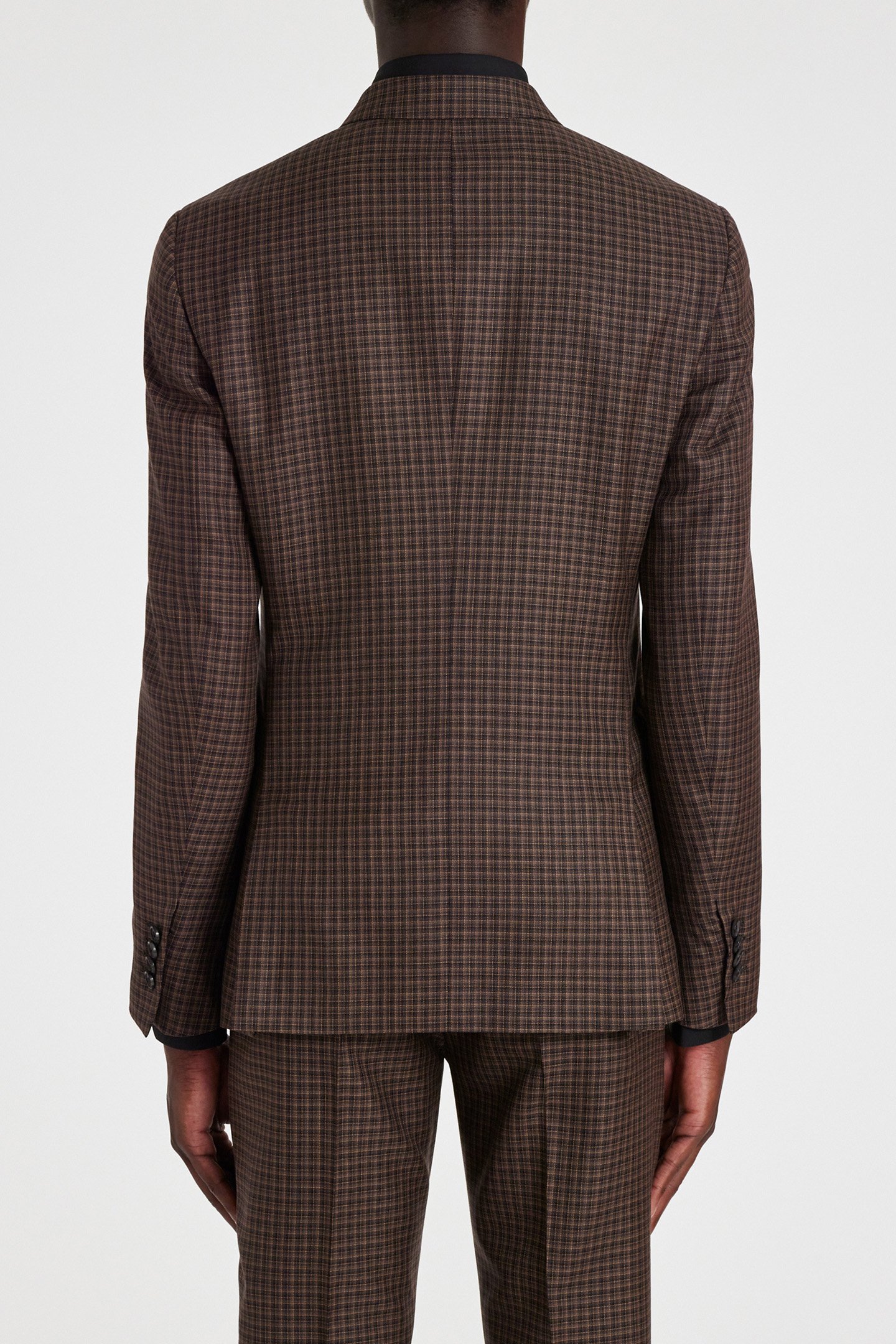 MENS 2 BUTTON JACKET DARK BROWN 2