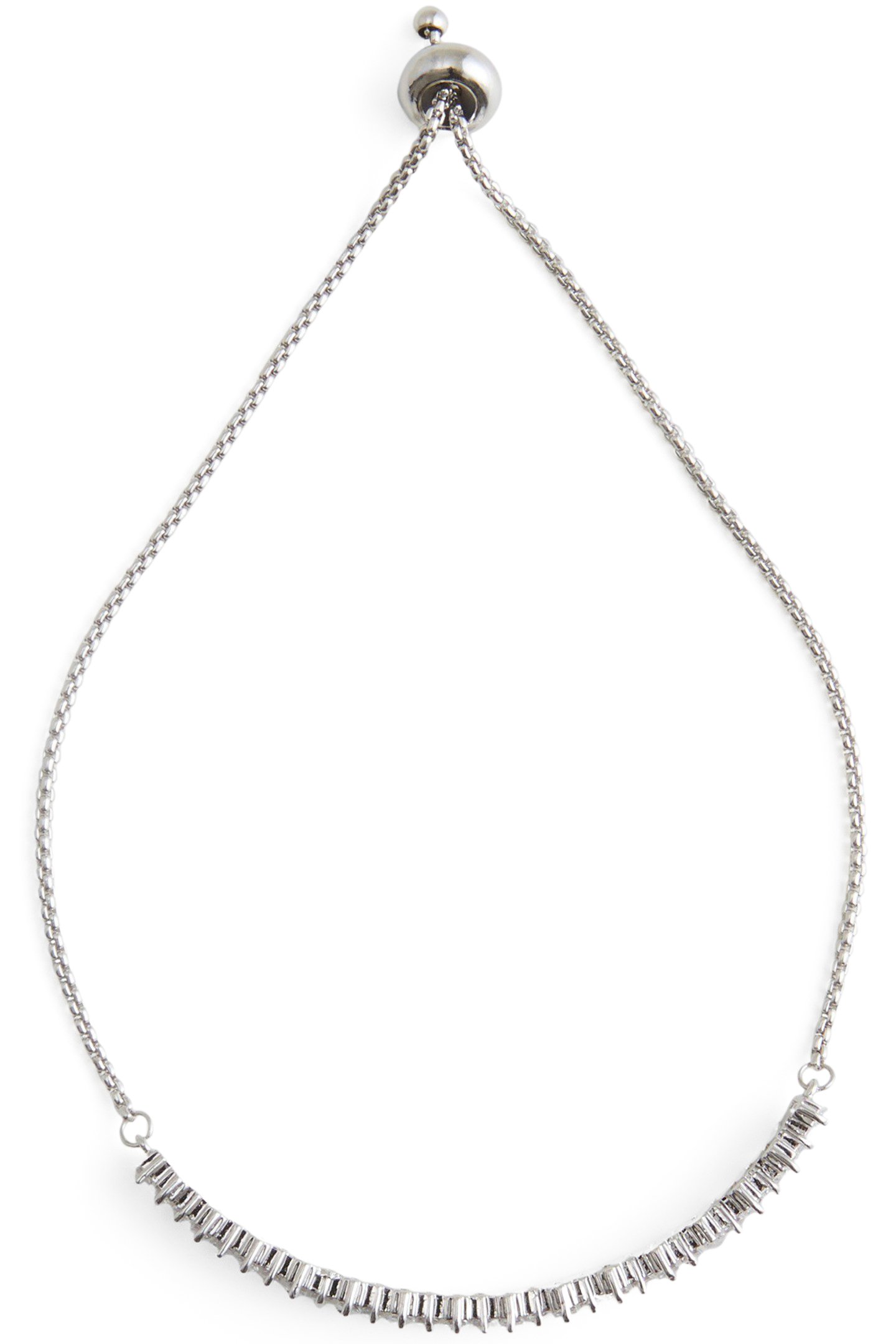 DELICATE RECTANG DIAMENTE BRAC SILVER/DIAMANTE 1
