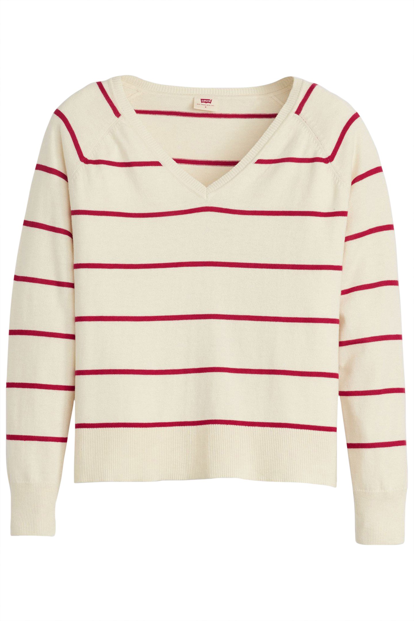 PETAL VNECK SWEATER STEPHANIE STRIPE BUTTERCREAM 3