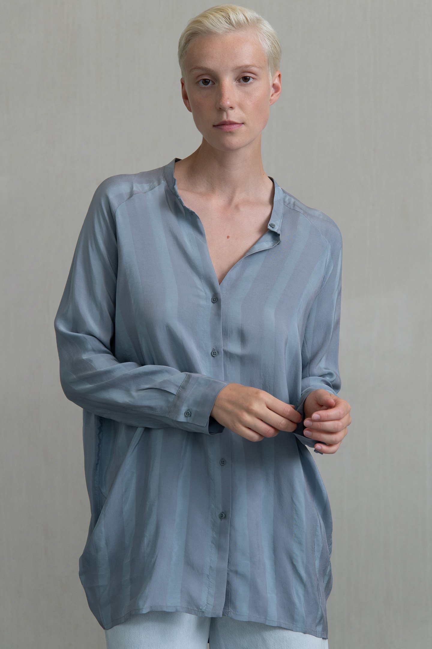 SOTTIR S BLOUSE STEEL by Humanoid