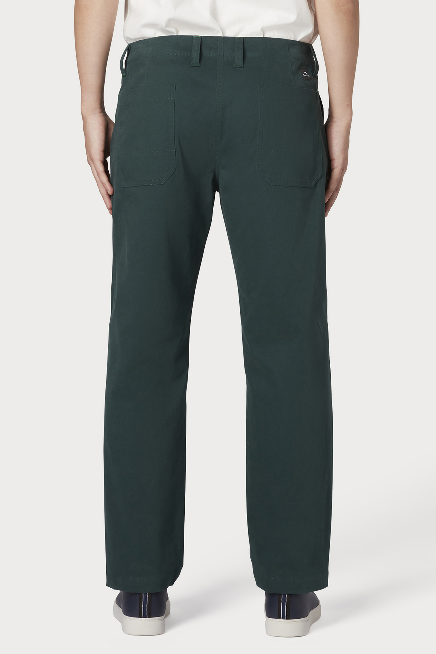 MENS LOOSE FIT TAPERED CHINO BOTTLE GREEN 2