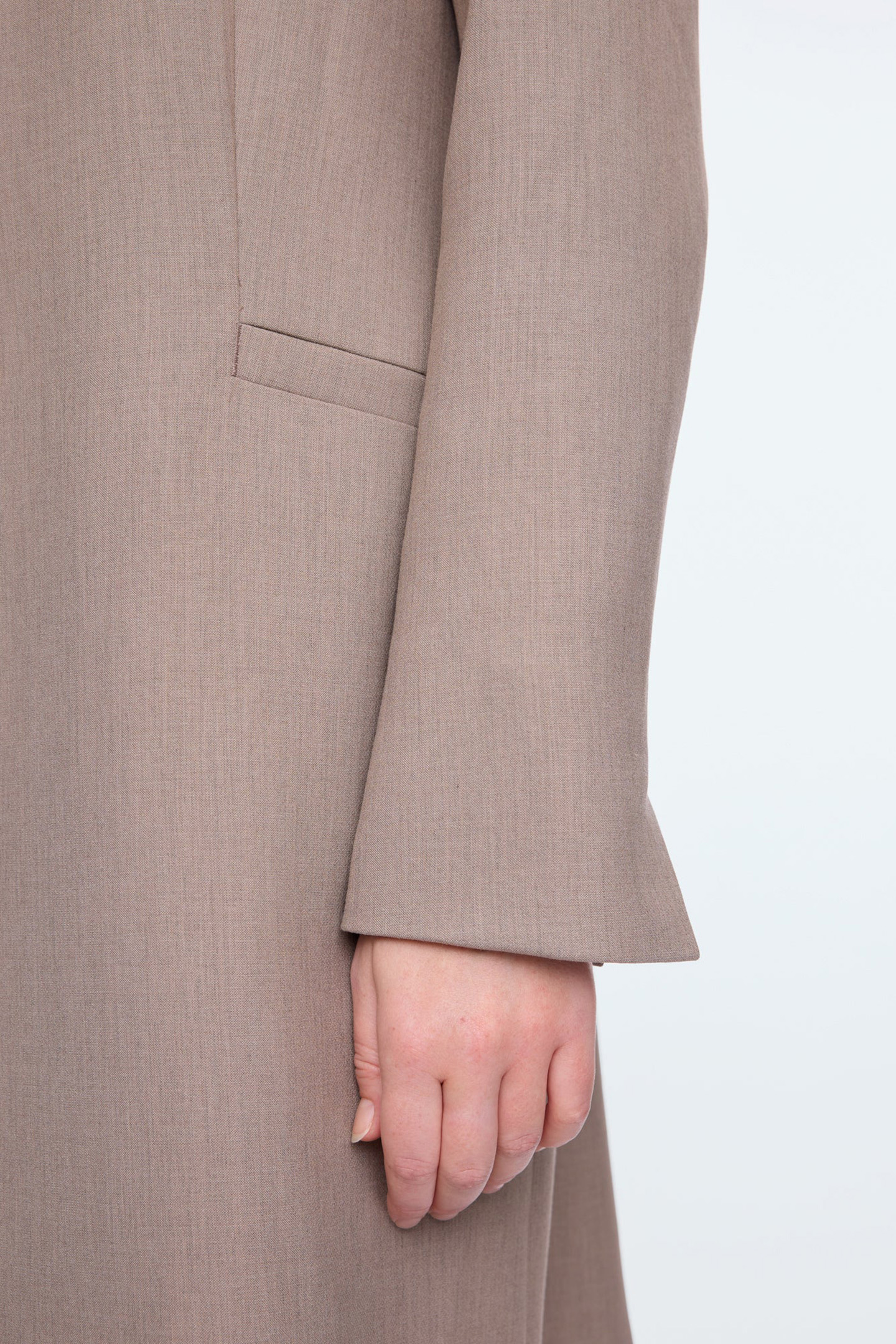 COLBERT LONG VISCOSE MIX BLAZER TAUPE MELANGE 5