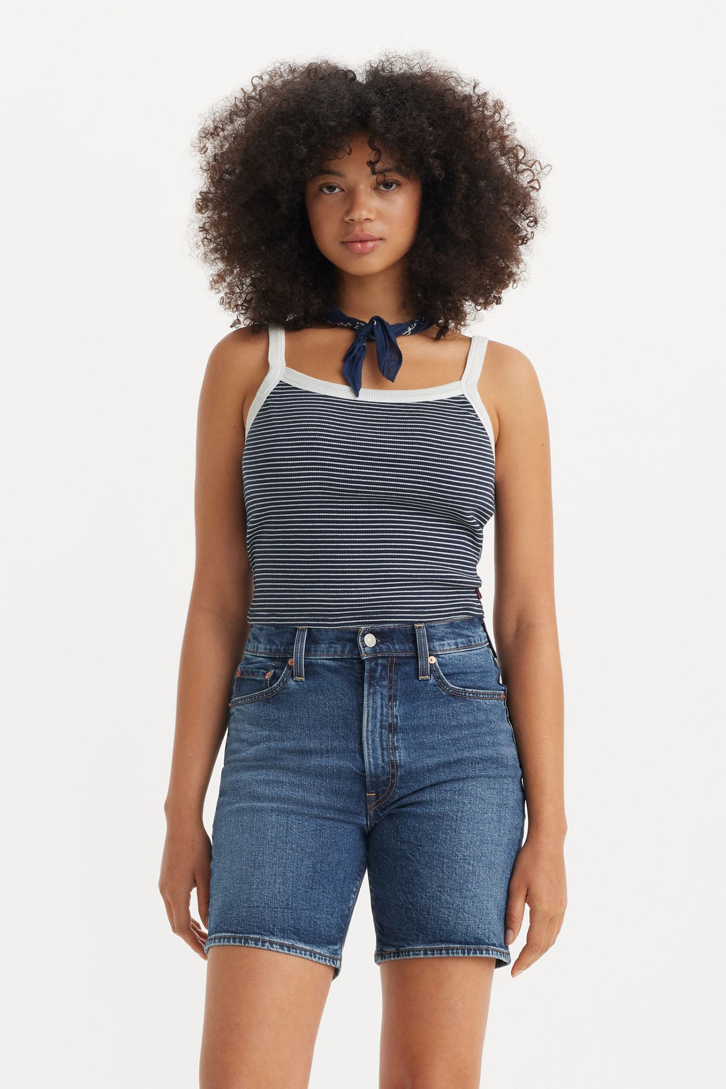 ESSENTIAL SPORTY RIB TNK ANNALISE STRIPE 1