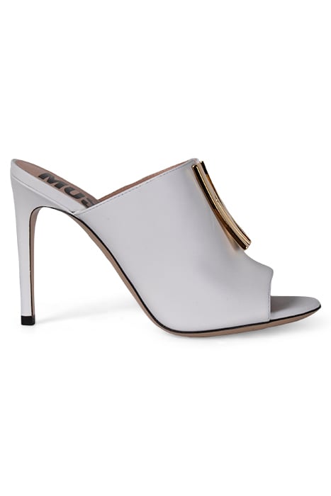 WHITE MULES WHITE by Moschino