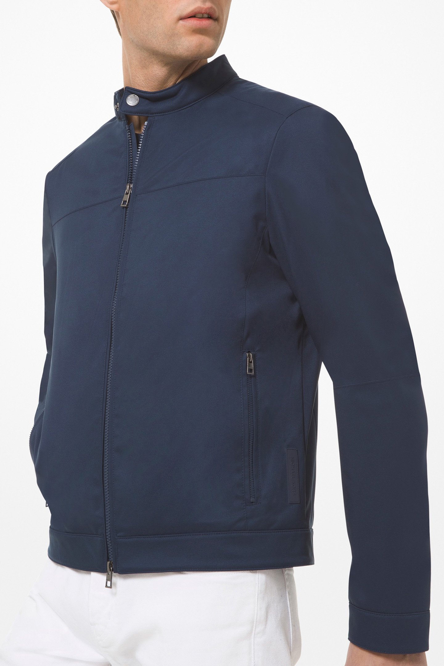 NYLON RACER JACKET IN MIDNIGHT BLUE by Michael Kors