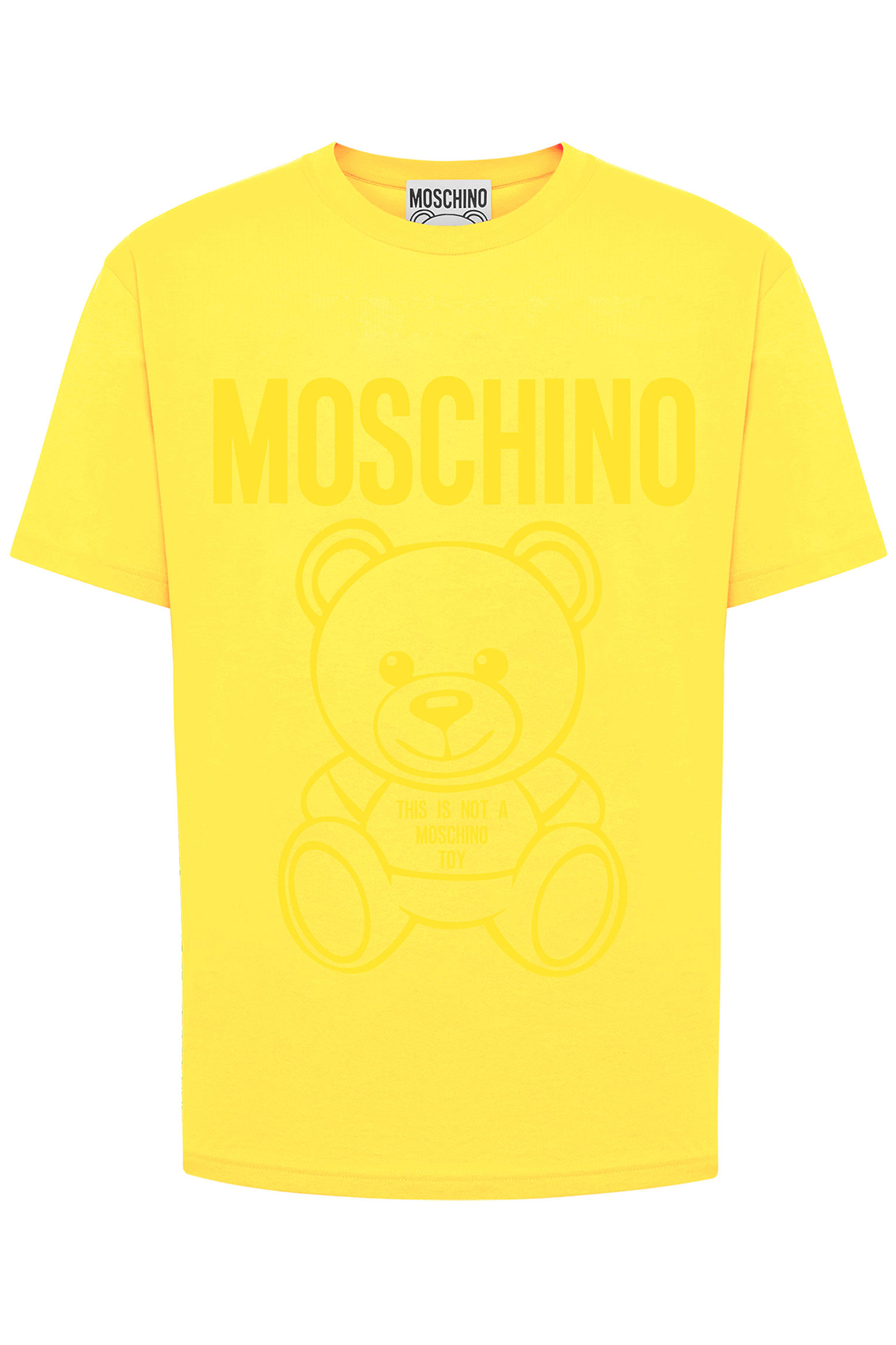 MOSCHINO TEDDY BEAR ORGANIC JERSEY T-SHIRT YELLOW 3