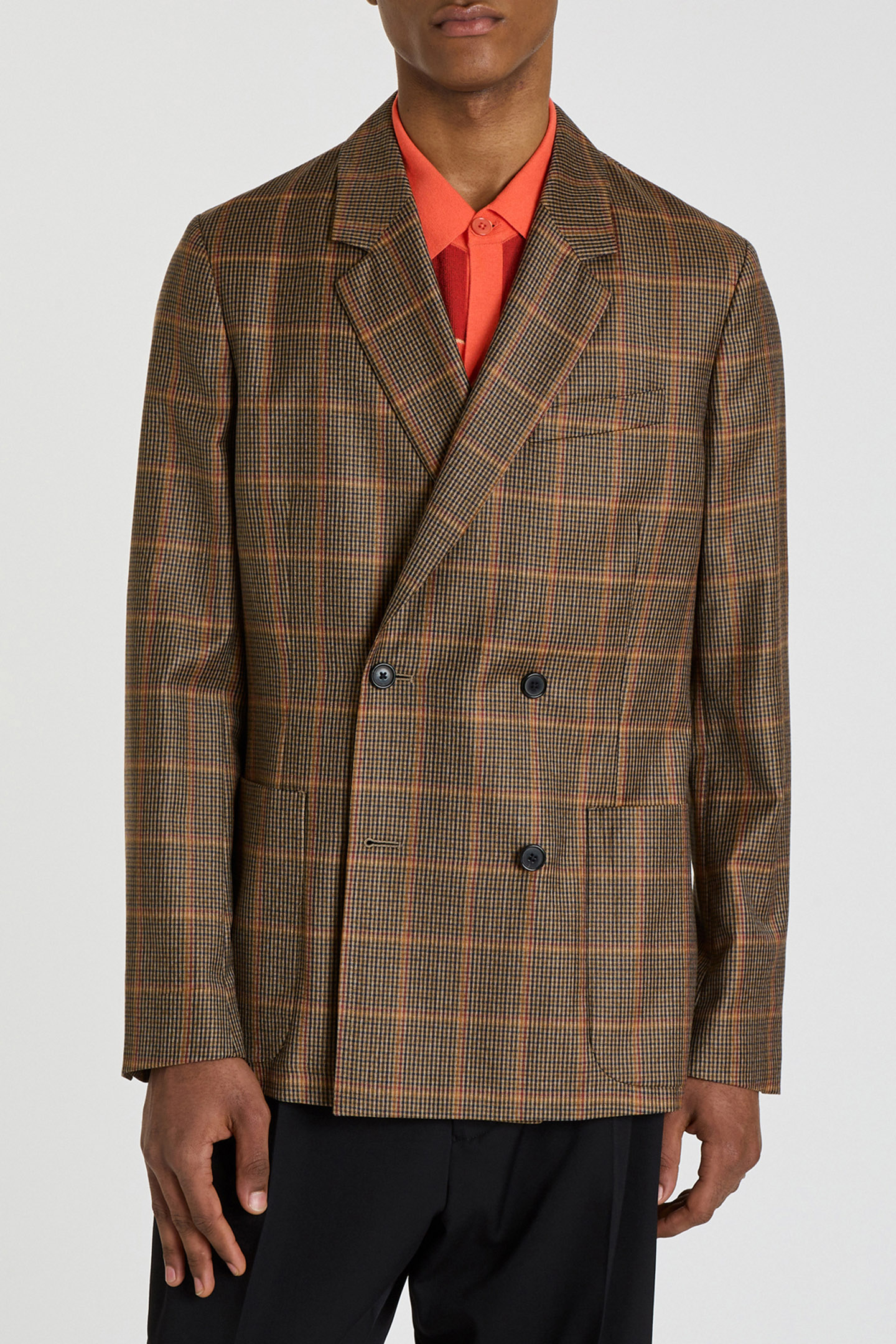 GENTS DB PATCH POCKET JACKET TAN 1