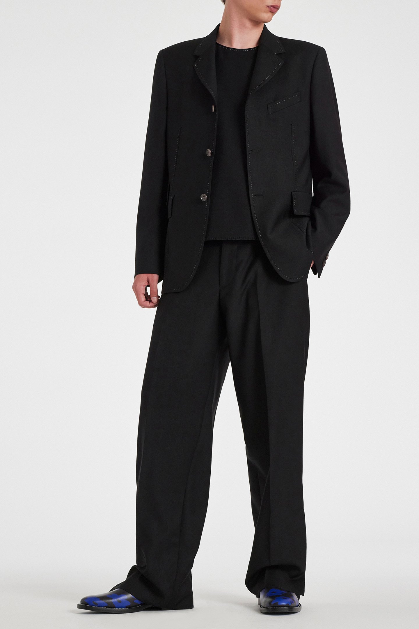 MENS 2 BUTTON JACKET BLACK 3