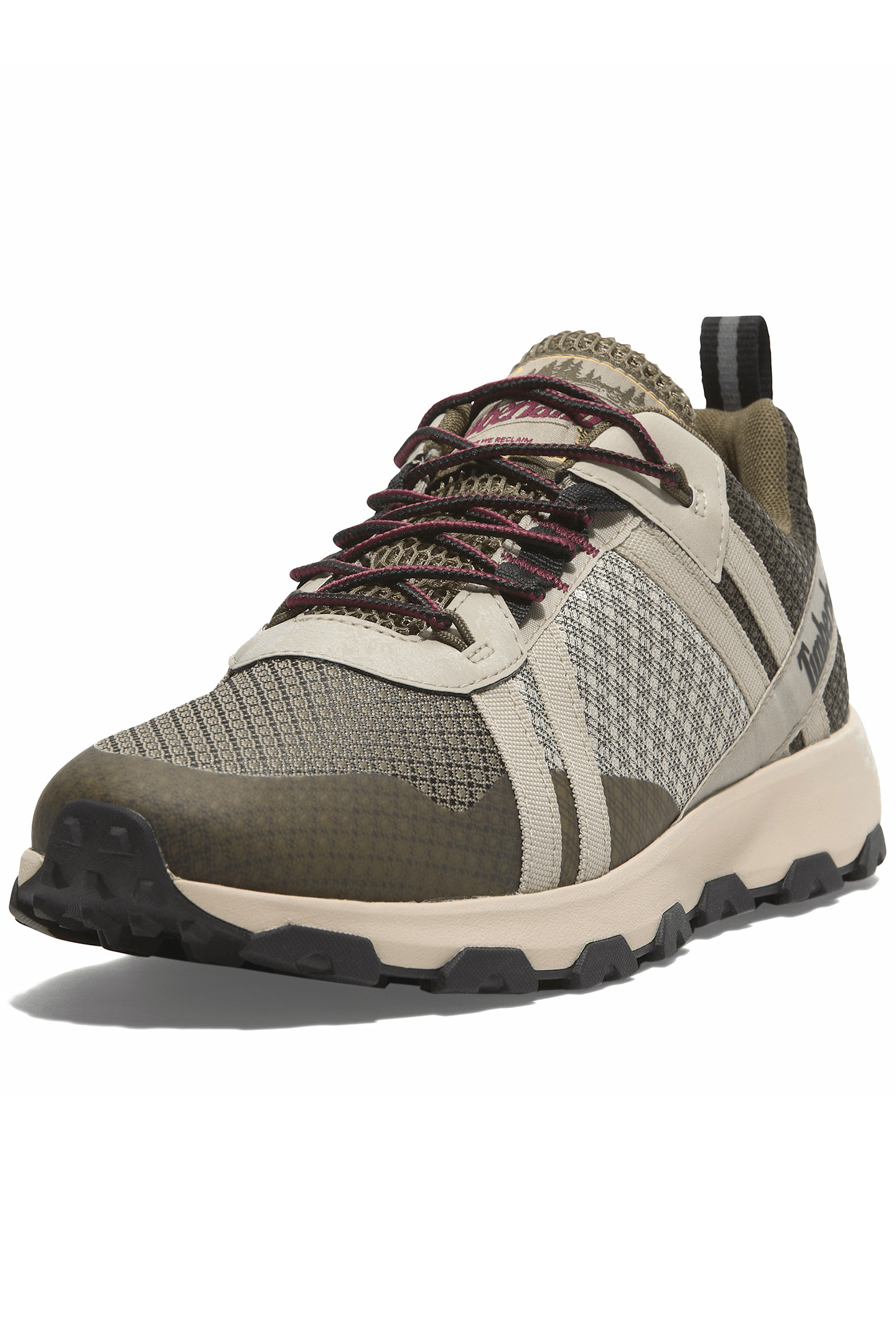 WINSOR TRAIL LOW LACE UP WATERPROOF SNEAKER LIGHT TAUPE MESH 7