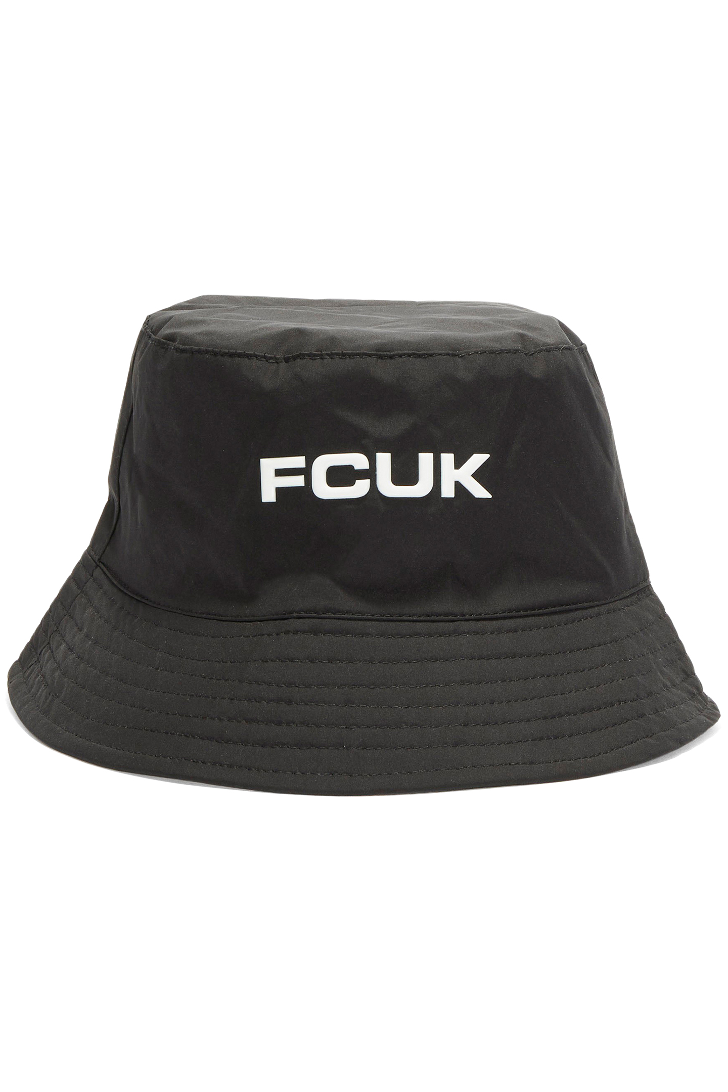 REVERSIBLE NYLON RAIN HAT BLACK/SATSUMA by French Connection