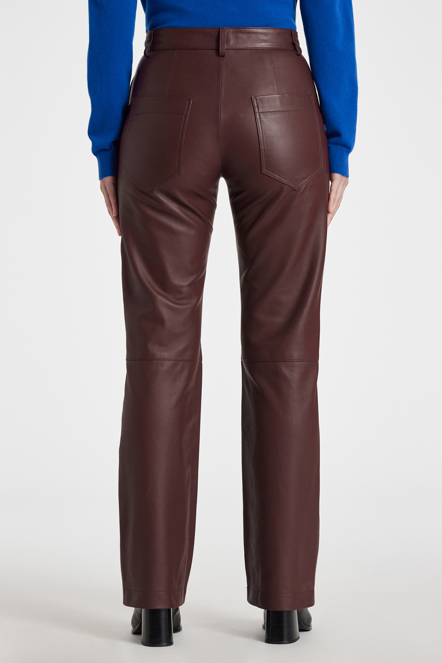 TROUSER LEATHER BURGUNDY/BORDE 2