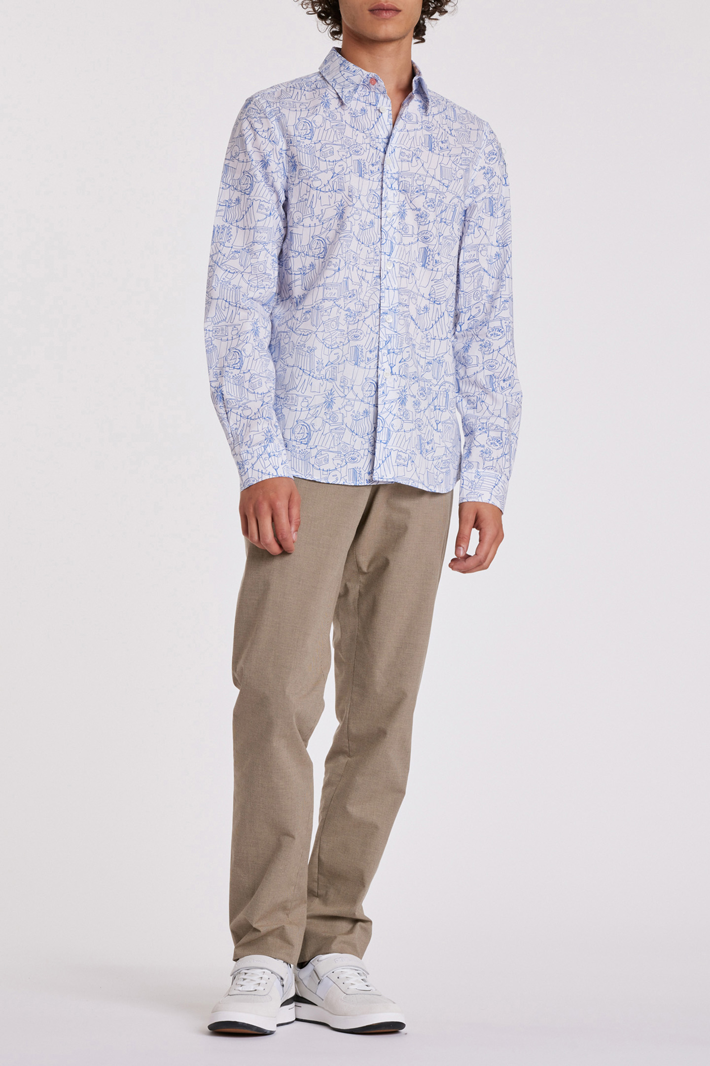 MENS LS TAILORED FIT SHIRT BLUE 3