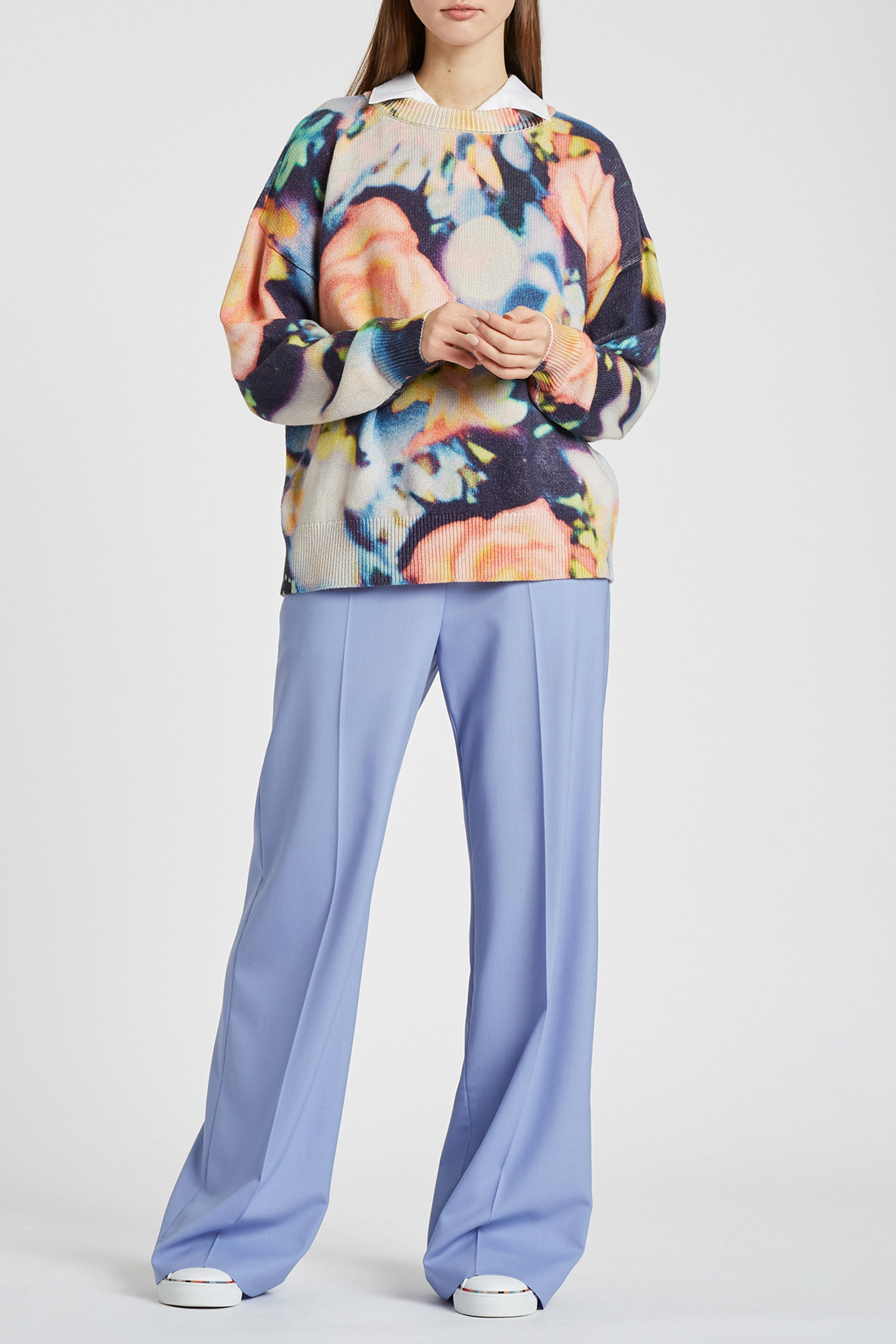 WOMENS KNITTED PULLOVER CREW NECK PRINTED 3