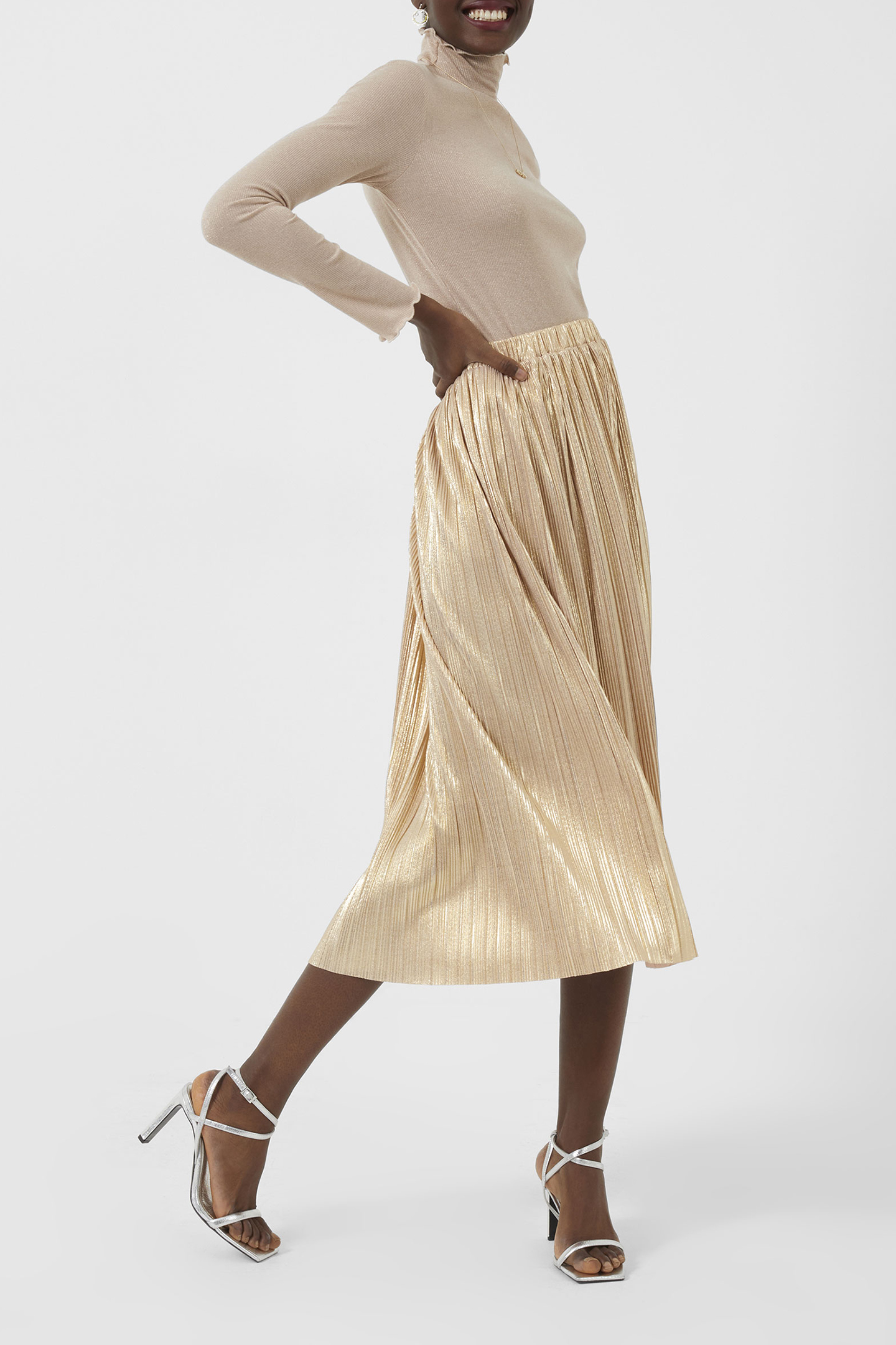 SKY JERSEY SKIRT SHIMMER PINK 4