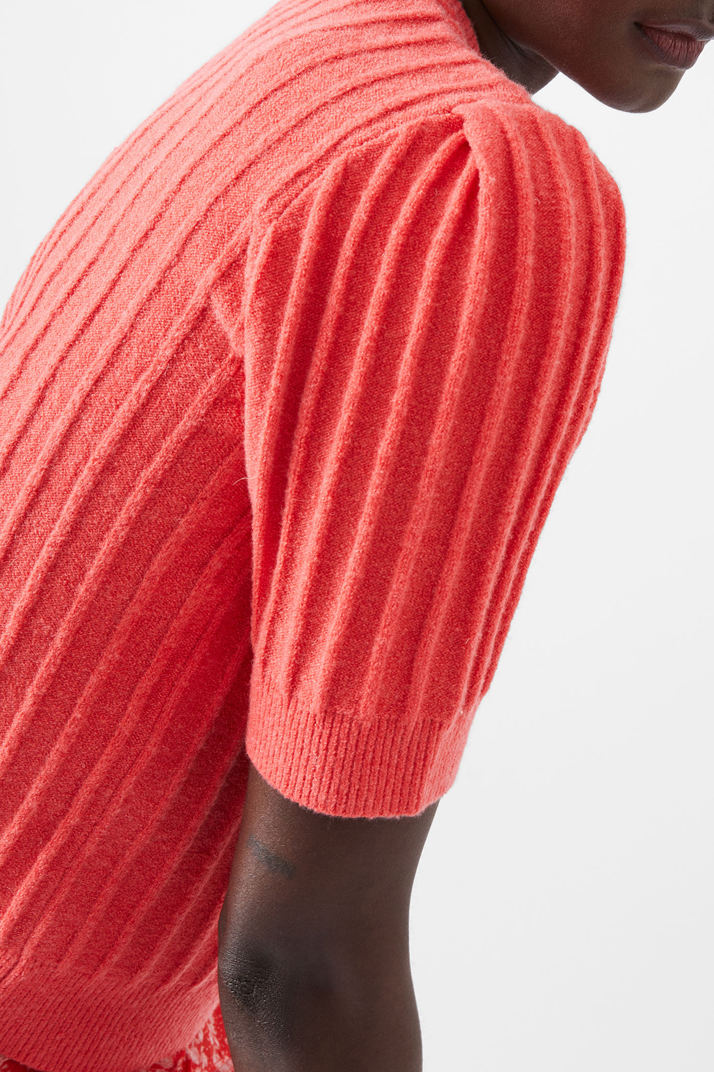 LOLA SHORT SLEEVE JUMPER CAYENNE RED 4