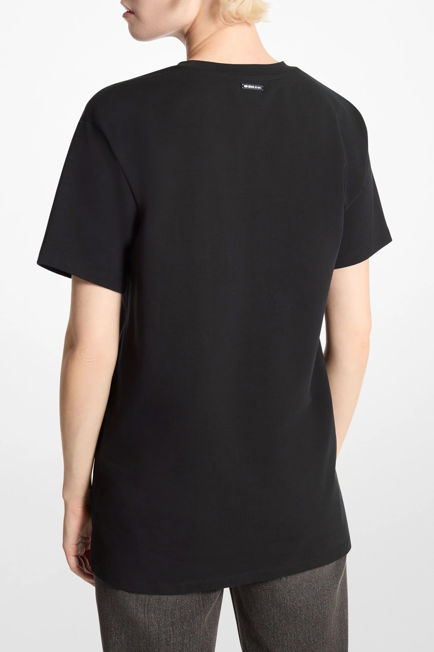 BOYFRIEND T-SHIRT WITH CROC LOGO IN BLACK 2