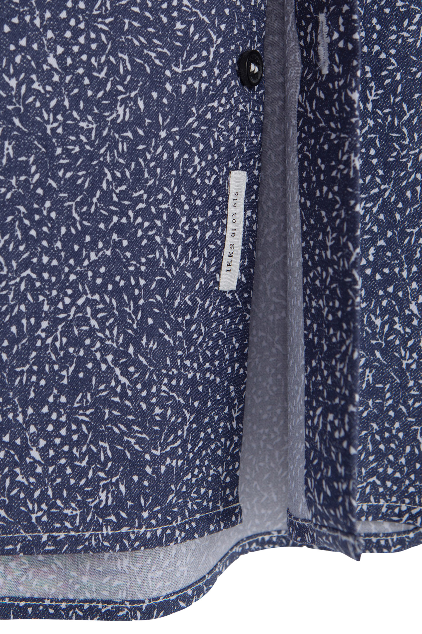 MINIMALIST PRINTED NAVY SLIM SHIRT 6