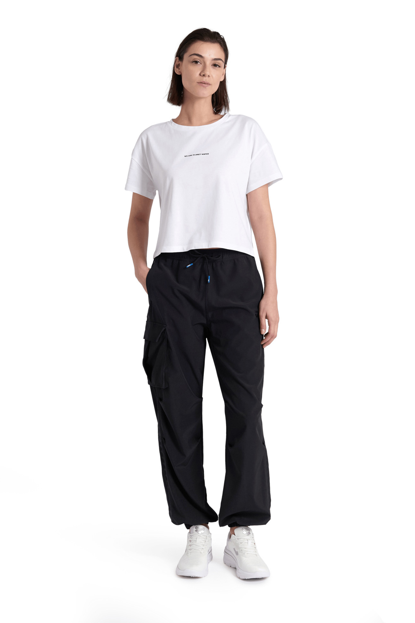 WOMEN'S ARENA CROP TEE PRINTED WHITE 3