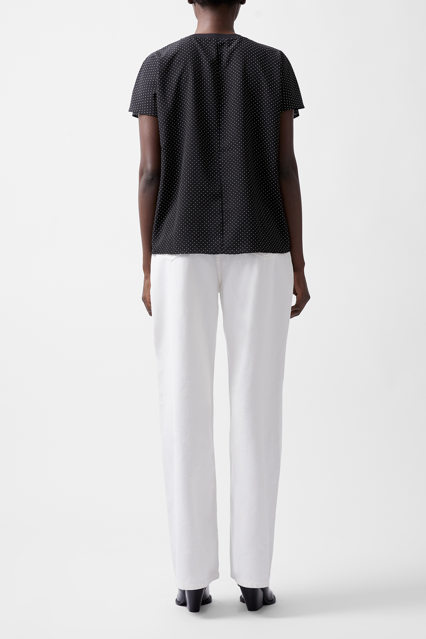 DOTTY SPOT ABENY CREW NECK TOP BLACKOUT/SUMMER WHIT 3