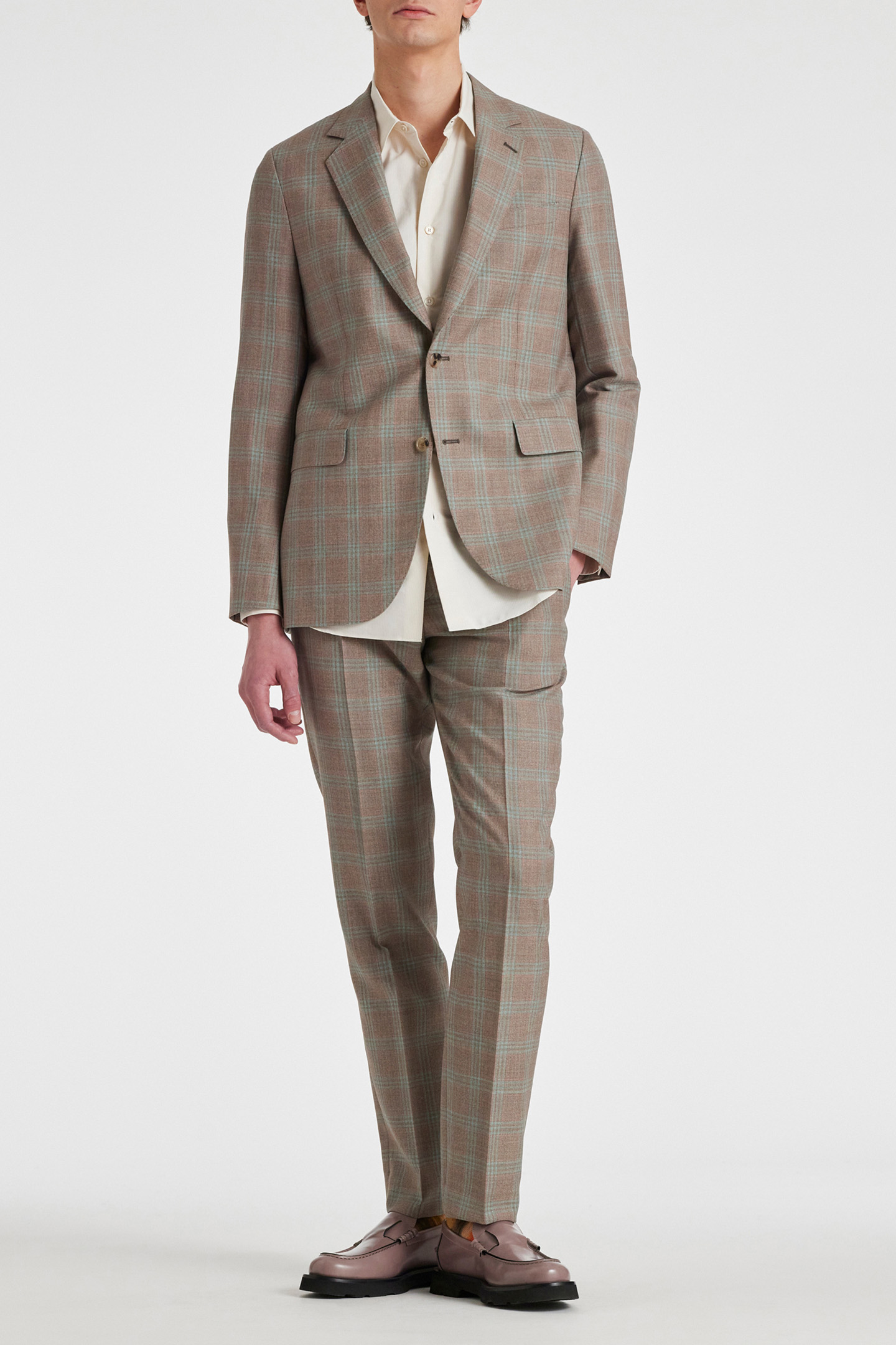 MENS 2 BUTTON JACKET LIGHT BEIGE 3