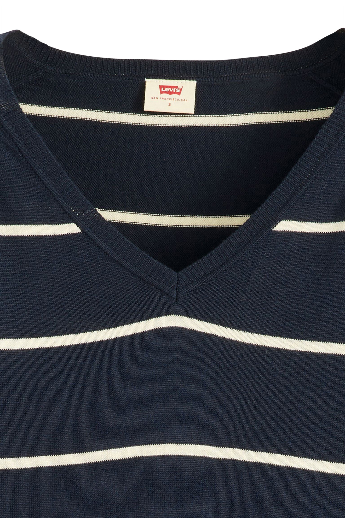 PETAL VNECK SWEATER STEPHANIE STRIPE NAVY 6