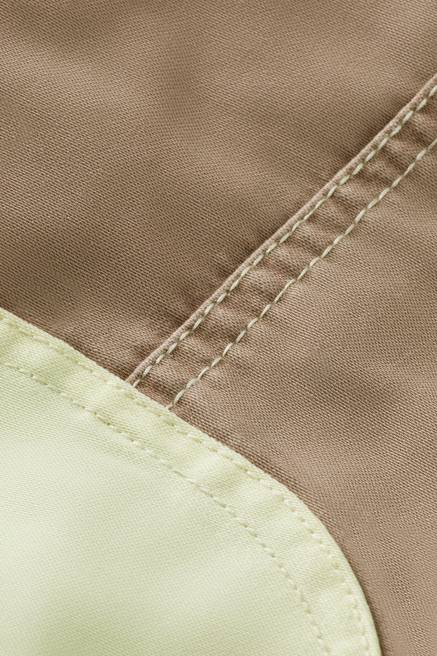 WASHED HOODED COLOUR BLOCK JACKET IN ORGANIC COTTON COMBO A 9