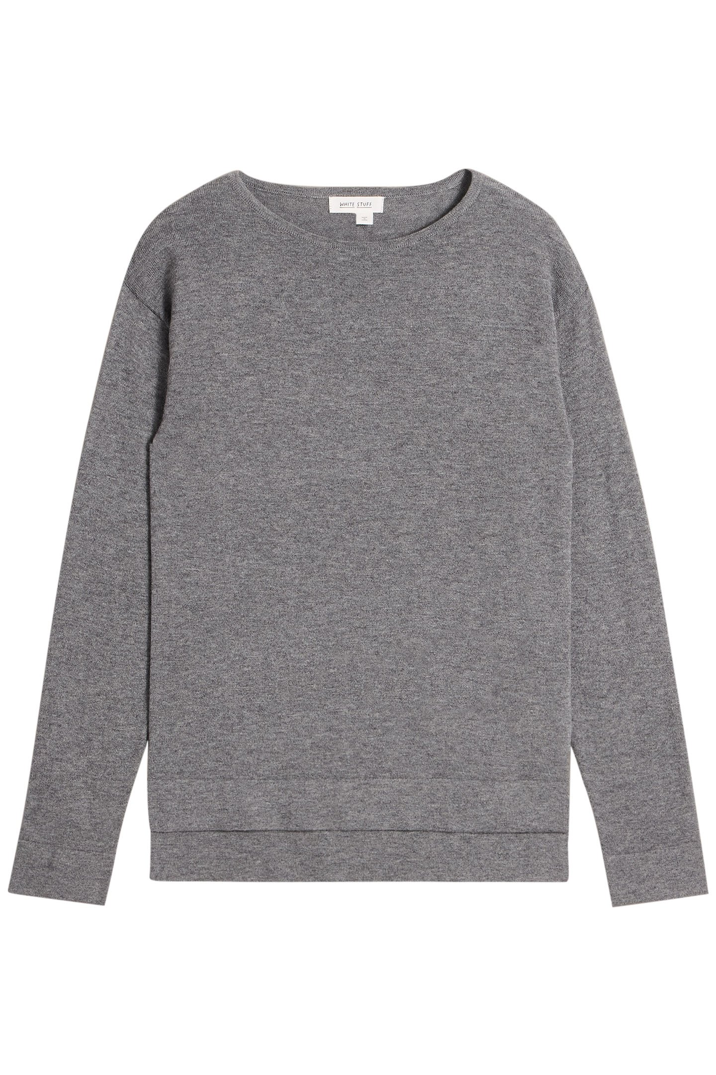 ORLA WOOL COTTON BLEND JUMPER MID GREY by White Stuff