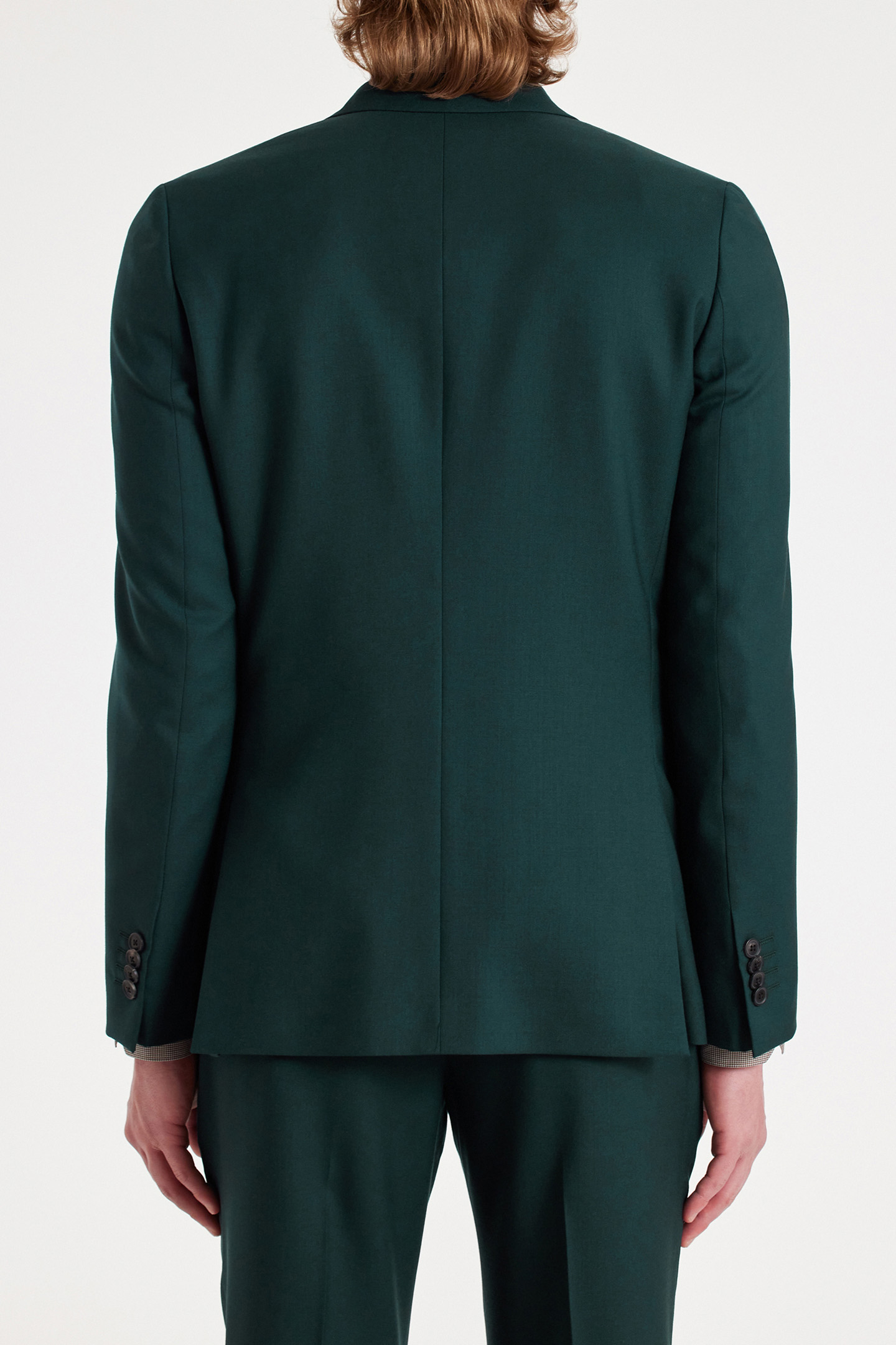 MENS TAILORED FIT 2 BUTTON SUIT PETROL GREEN 3