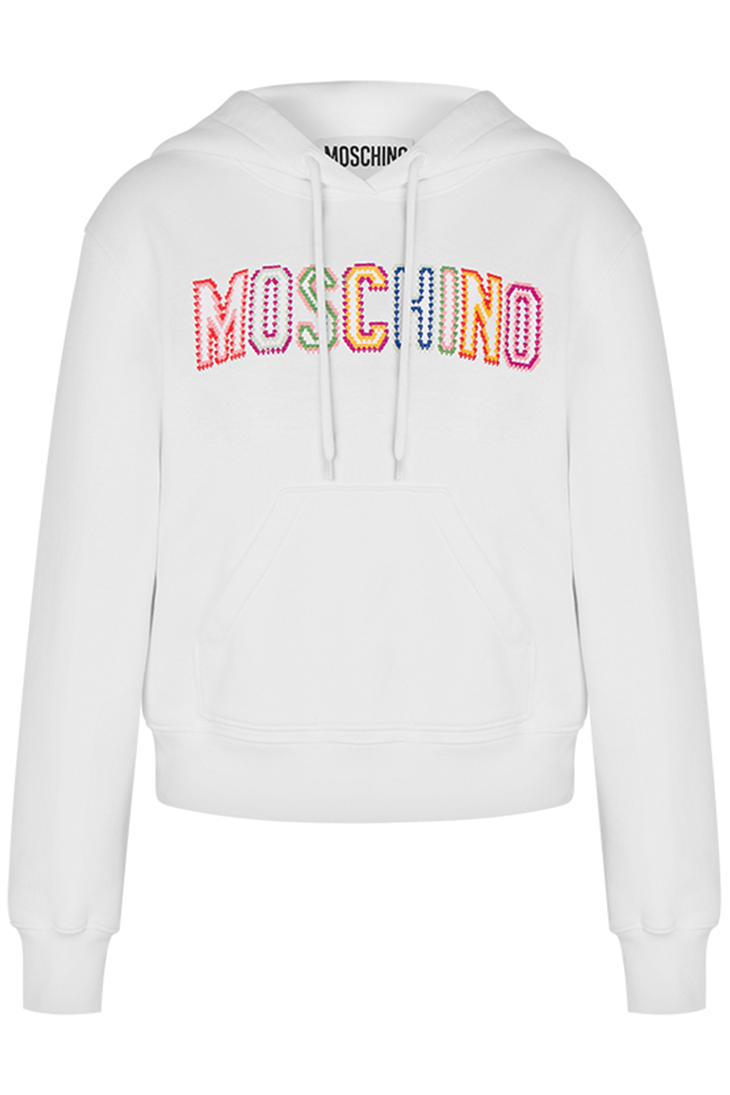 CROCHET LOGO ORGANIC COTTON SWEATSHIRT WHITE 3
