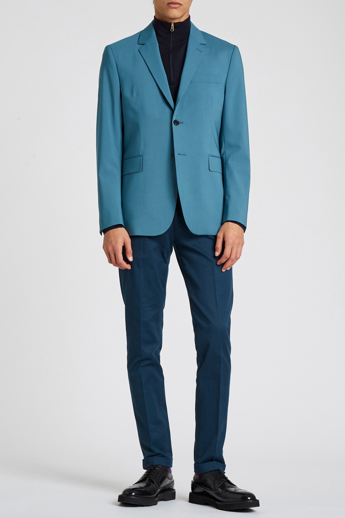 MENS 2 BUTTON JACKET MILITARY GREEN 3