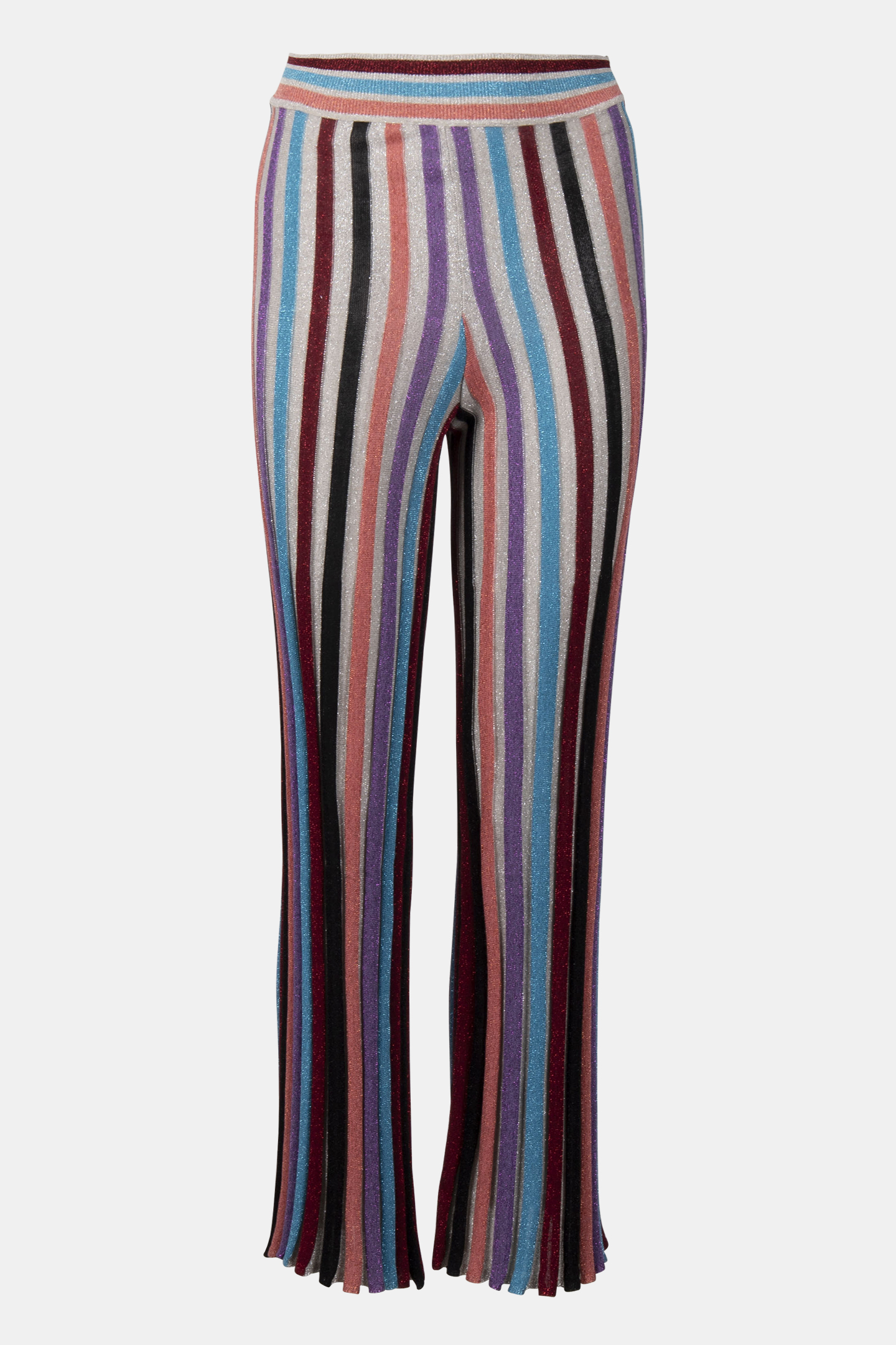 STRIPED LUREX TROUSERS WHITE 3