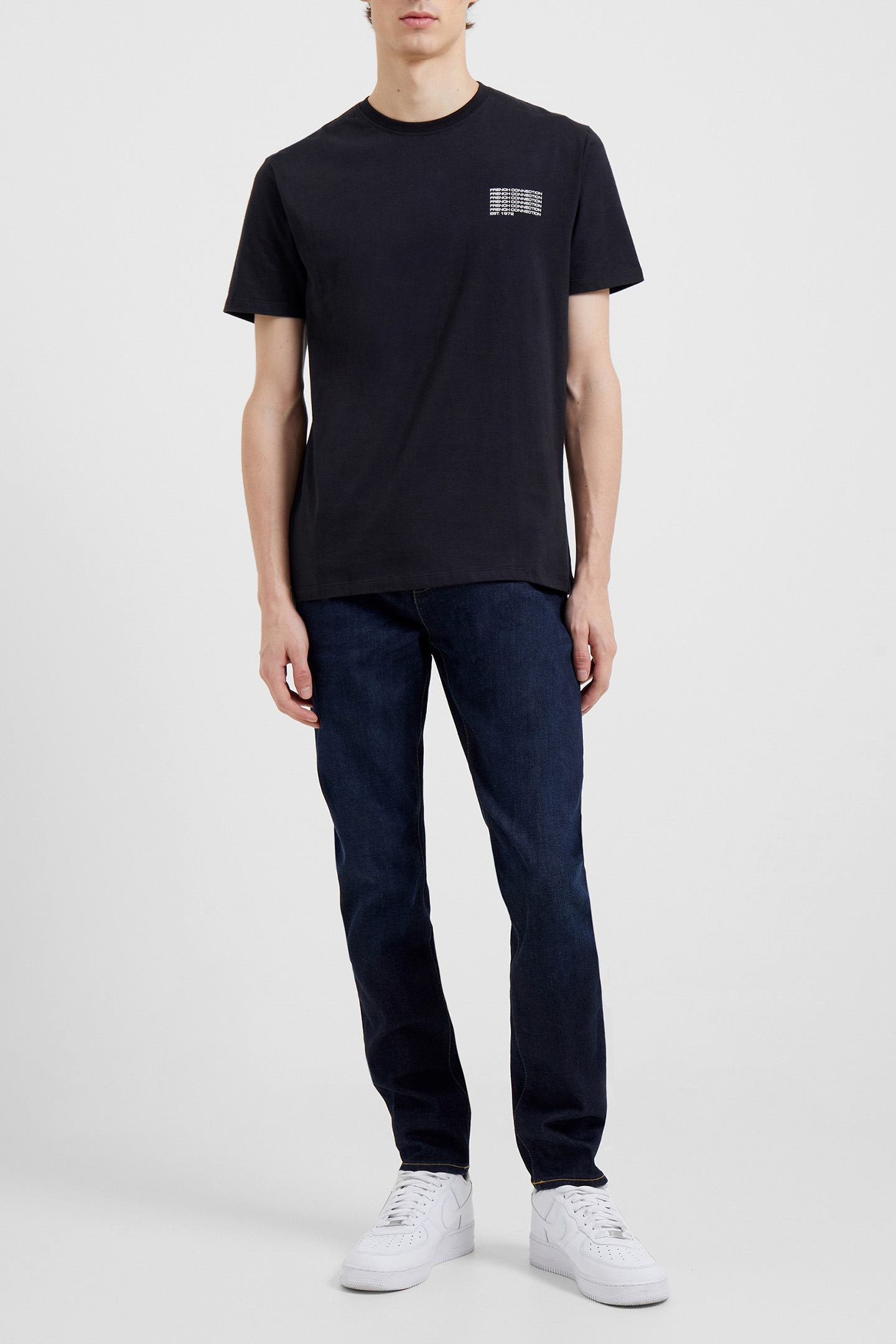 FRENCH CONNECTION REPEAT T SHR BLACK ONYX 1