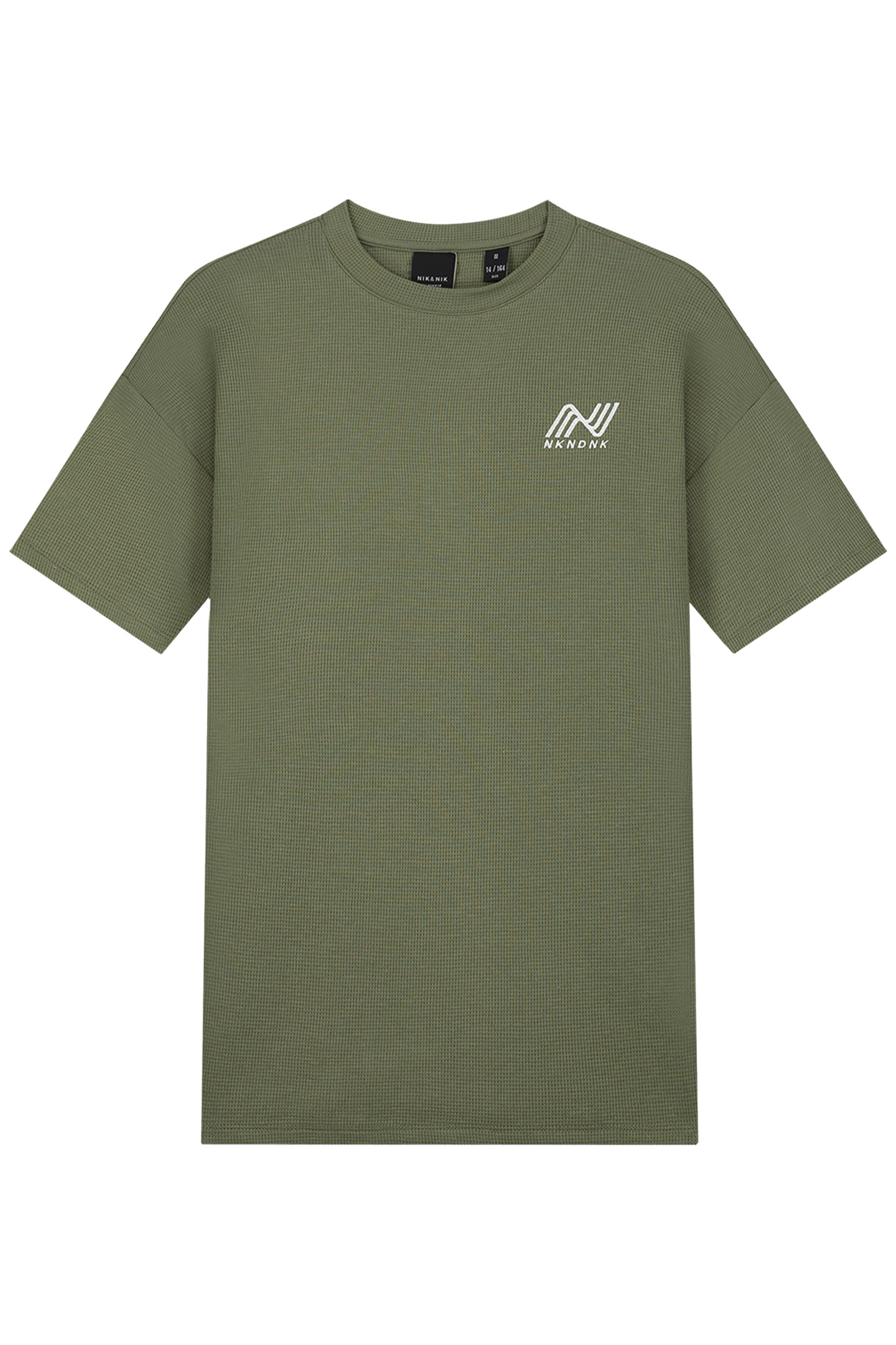 WAFFLE T-SHIRT MUD GREEN 2