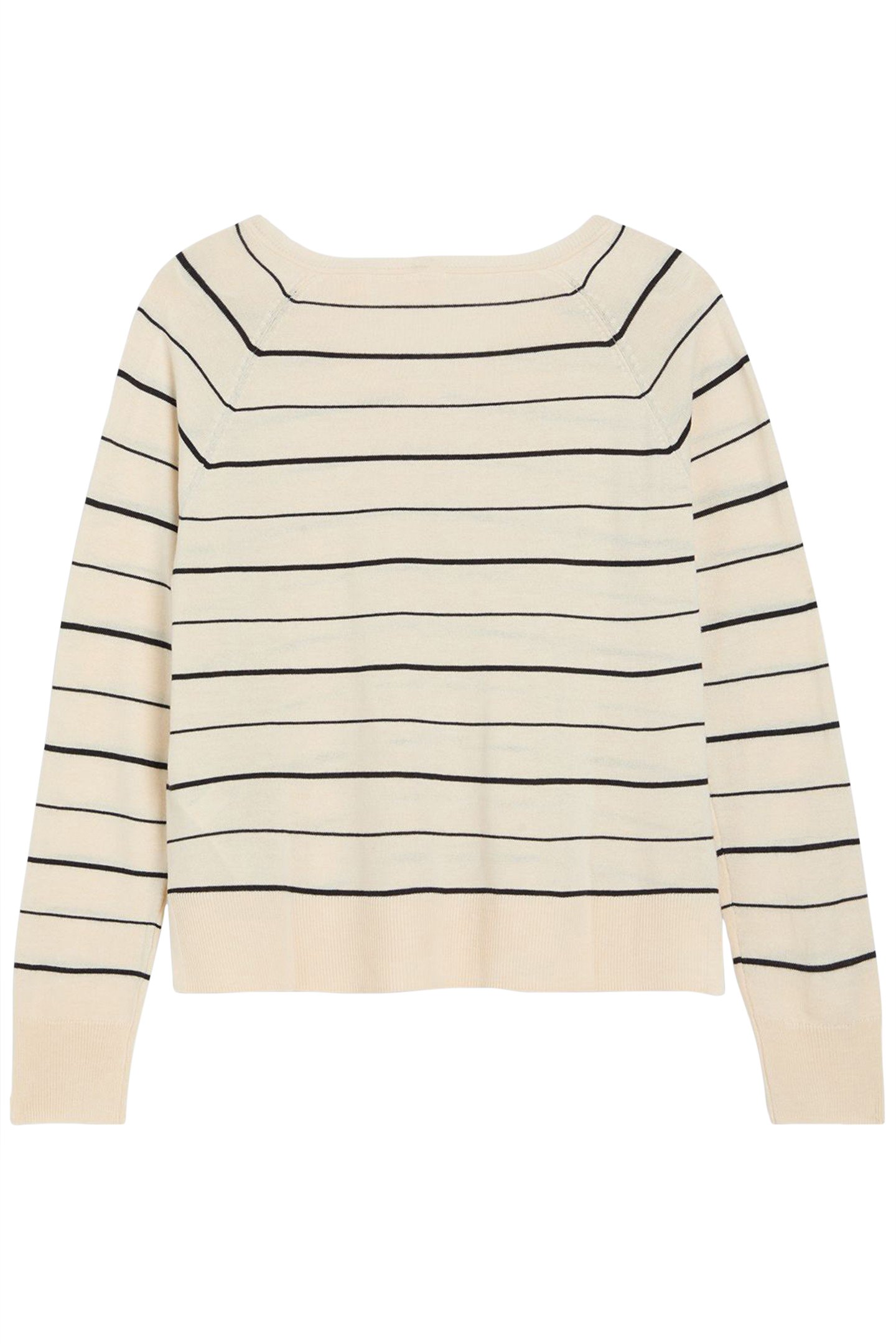 PETAL VNECK SWEATER OLYMPIC STRIPE WHITE 4