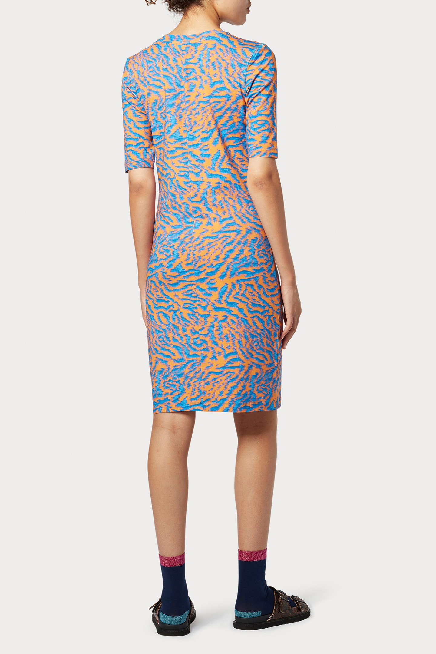 WOMENS PRINTED DRESS ORANGE 2