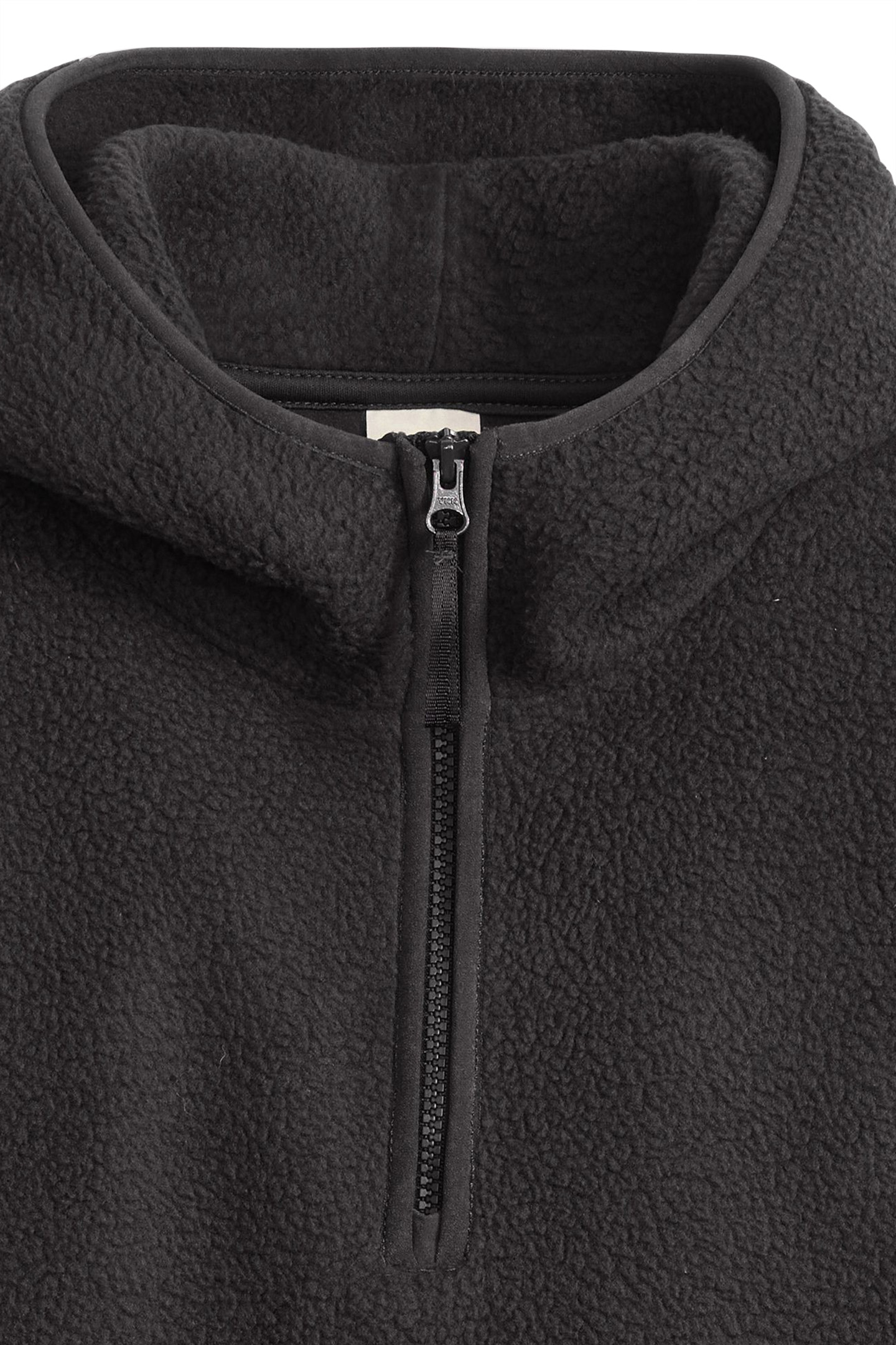HOODED SHERPA PULLOVER JET BLACK 6