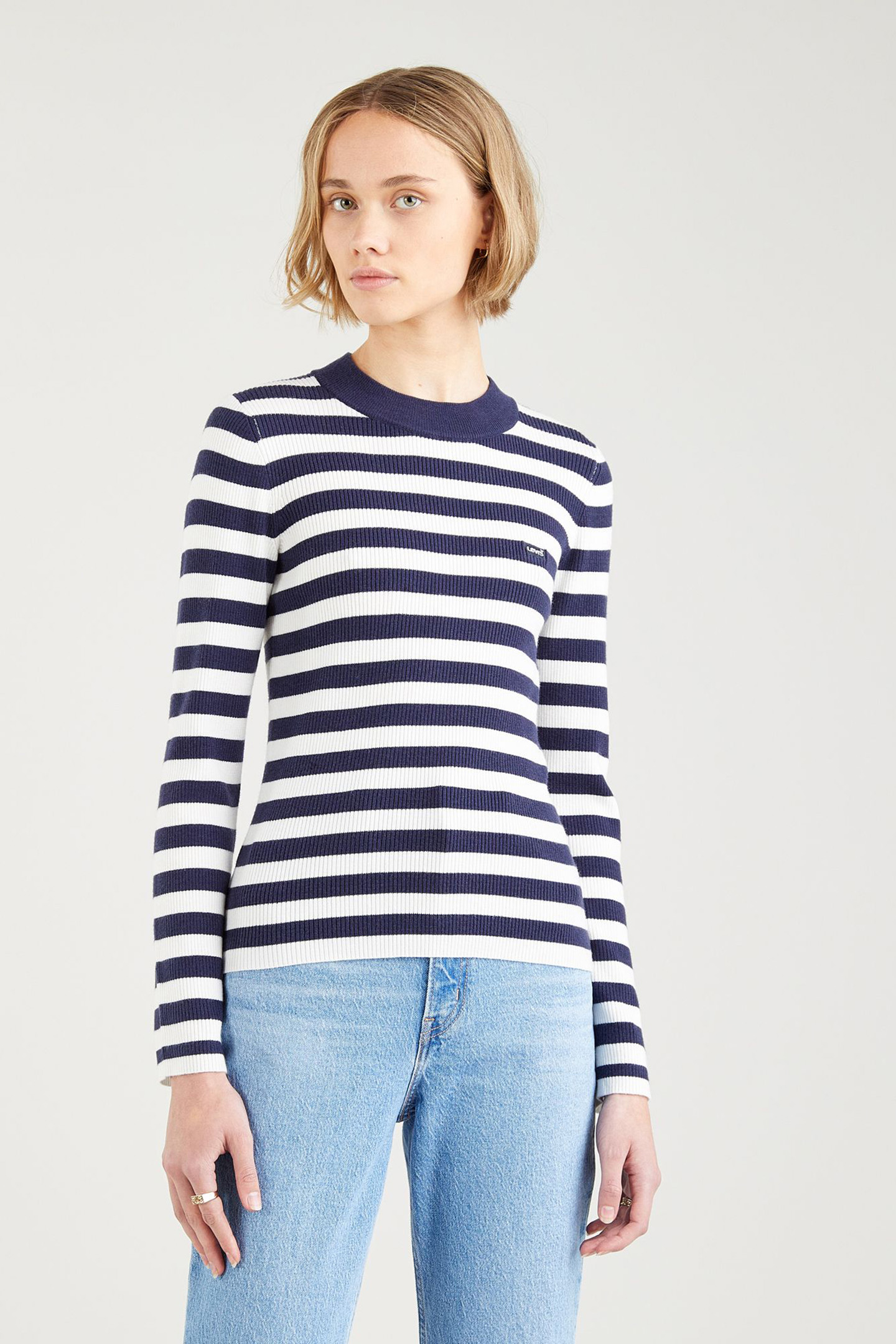 RIB CREW SWEATER OREO COOKIE MULTI STRIP by Levi's