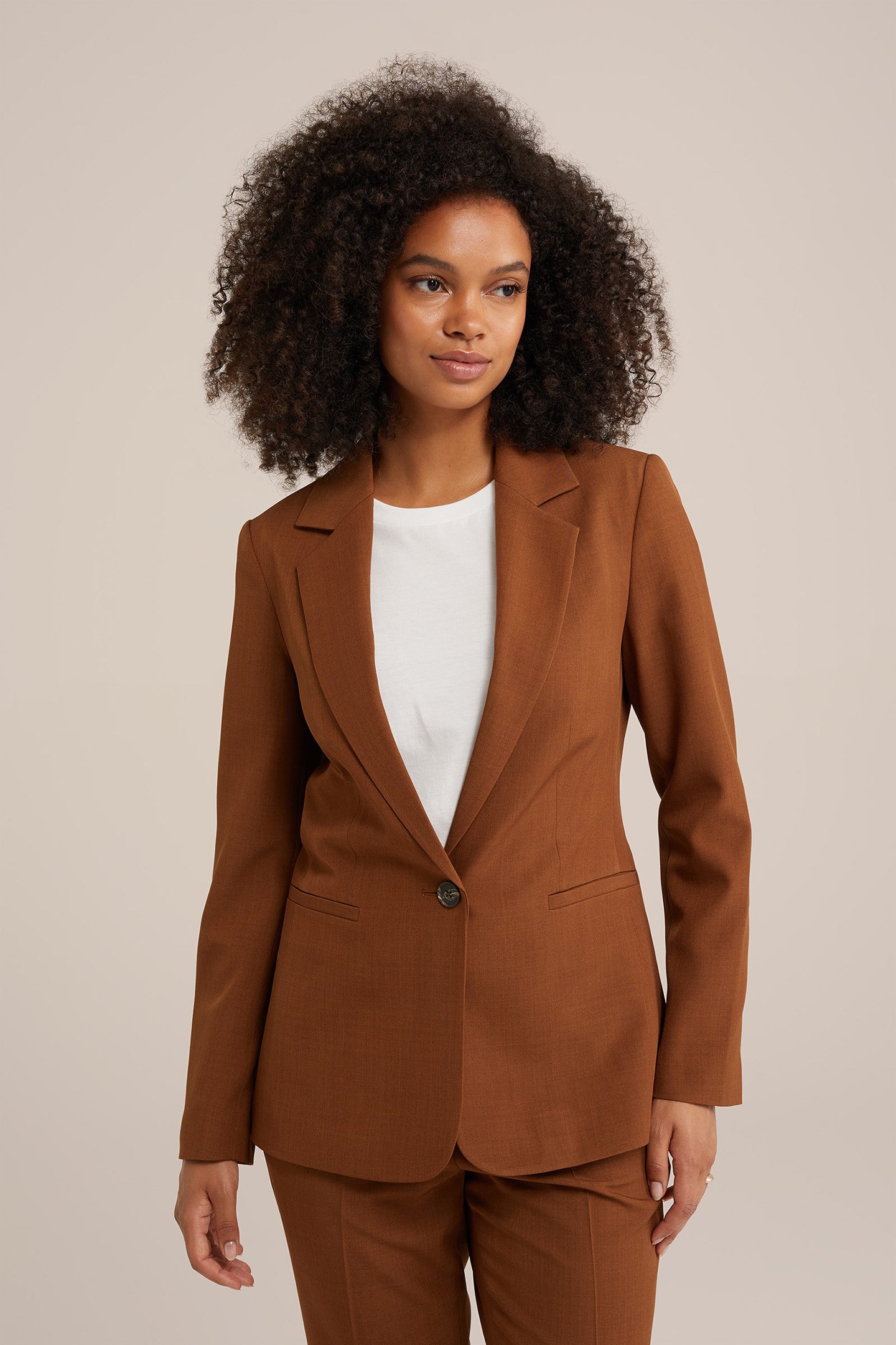 BLAZER RUST BROWN by WE Fashion